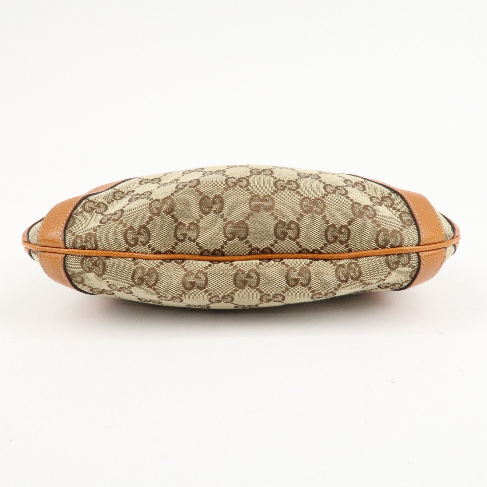 GUCCI GG Canvas Leather 2Way Shoulder Bag Beige Brown 146246