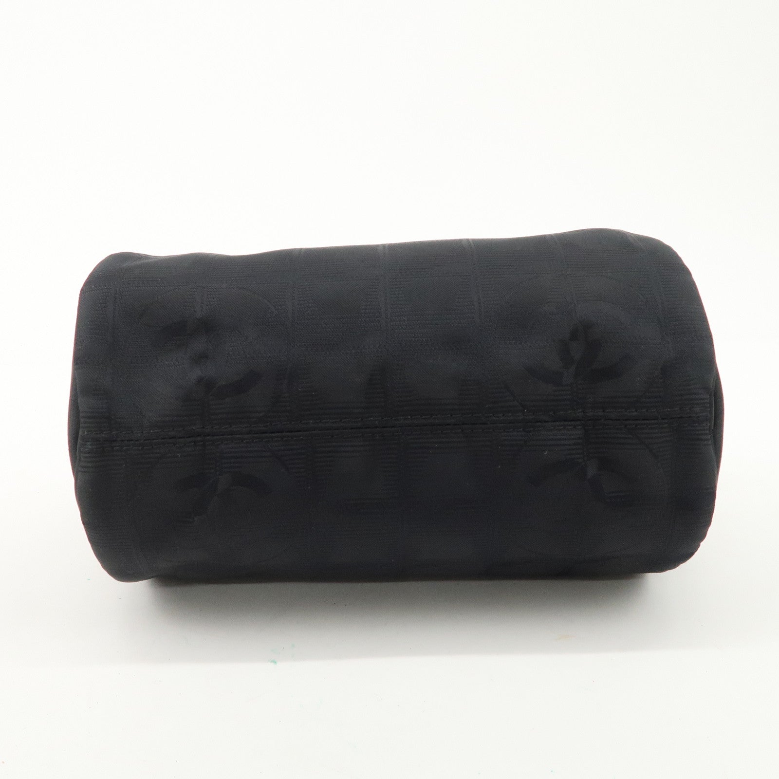 CHANEL New Travel Line Nylon Jacquard Leather Shoulder Bag A17669 Used