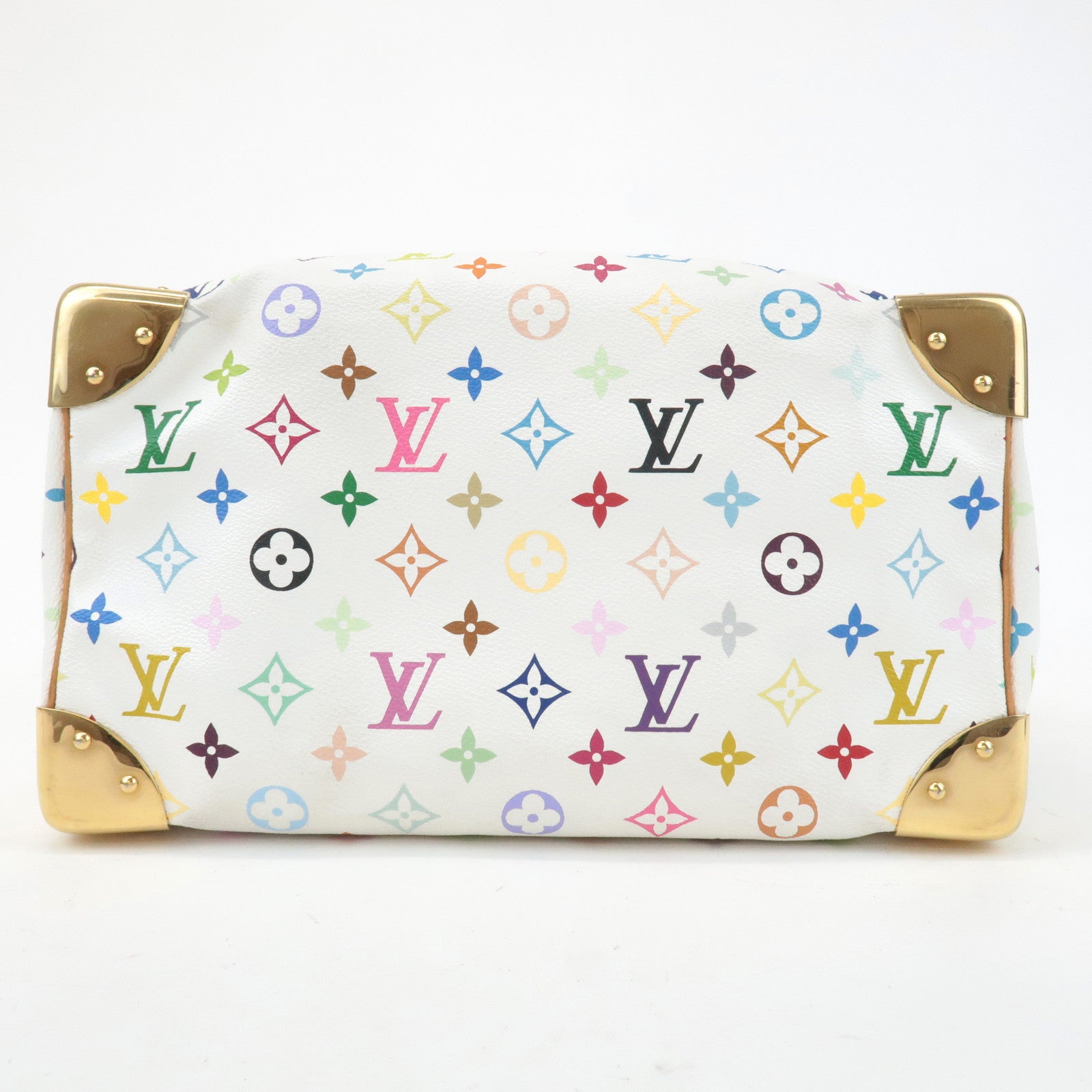 Louis Vuitton Monogram Multicolor Speedy 30 Hand Bag Blanc M92642 Used