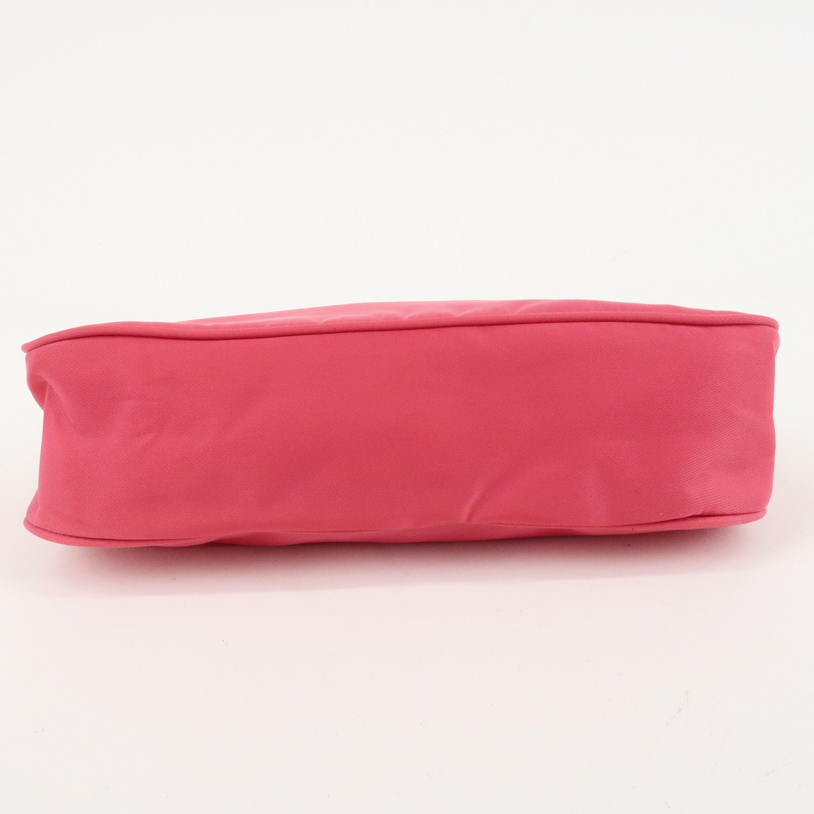 PRADA Logo Nylon Pouch Hand Bag Cosmetic Pouch Purse Pink MV633