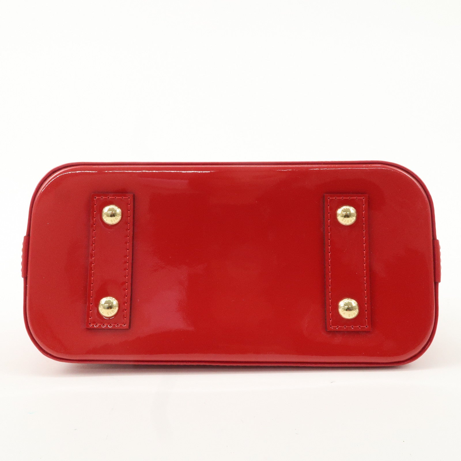 Louis Vuitton Monogram Vernis Alma BB Hand Bag Rouge M91698