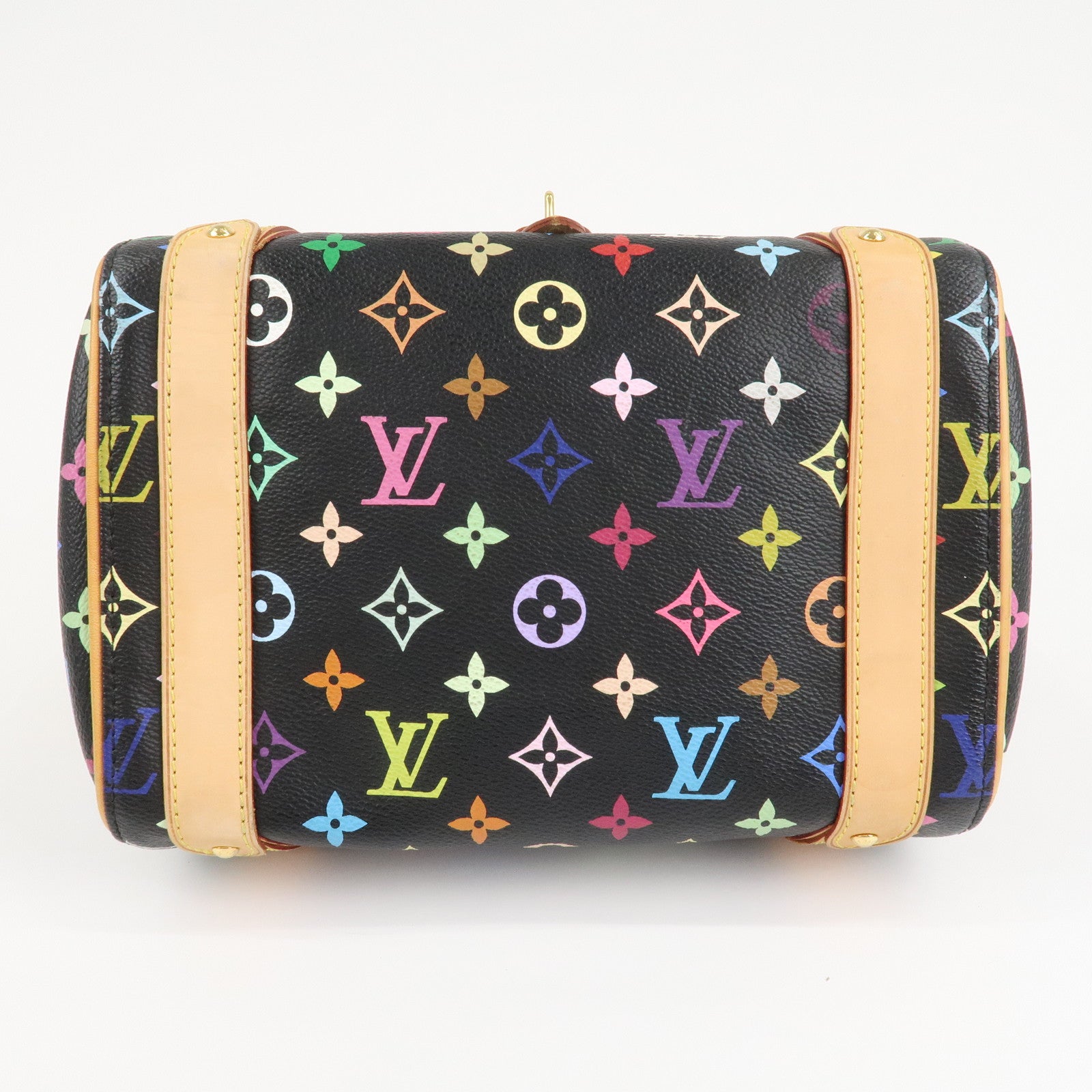 Louis Vuitton Monogram Multicolor Priscilla Hand Bag Noir M40097 Used