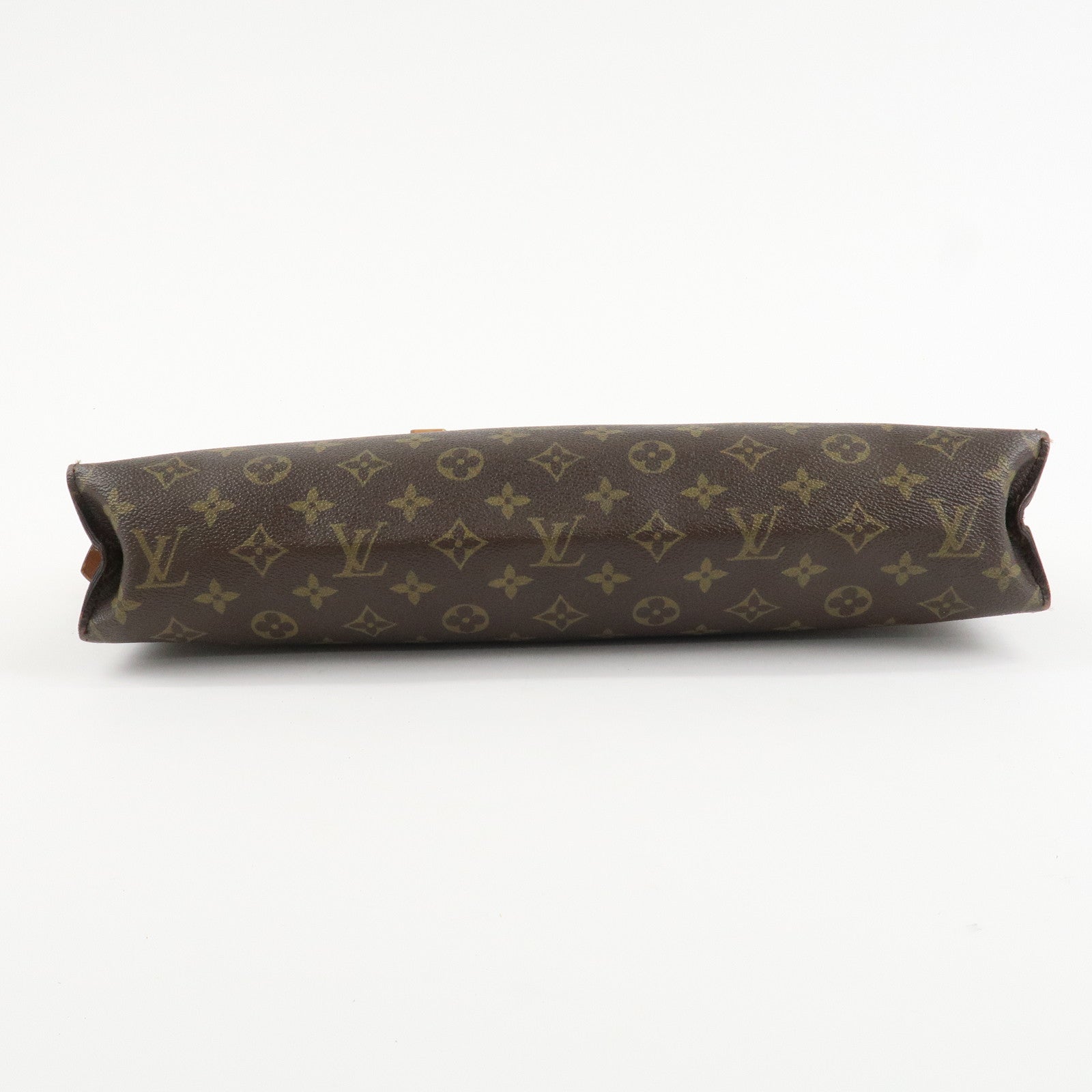 Louis Vuitton Monogram Sac Triangle Hand Bag Brown M51360 Used