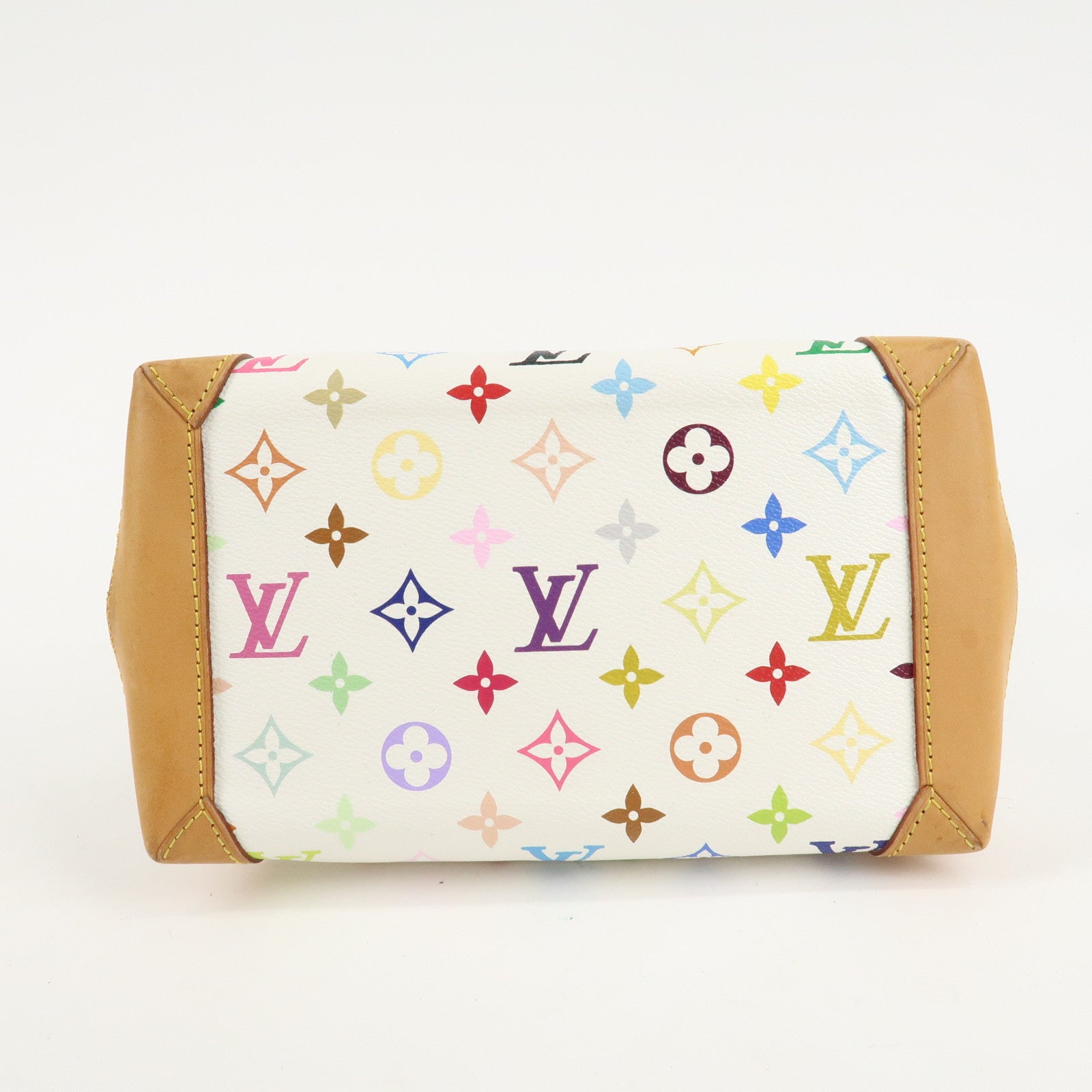 Louis Vuitton Monogram Multicolor Audra Hand Bag Blanc M40047 Used