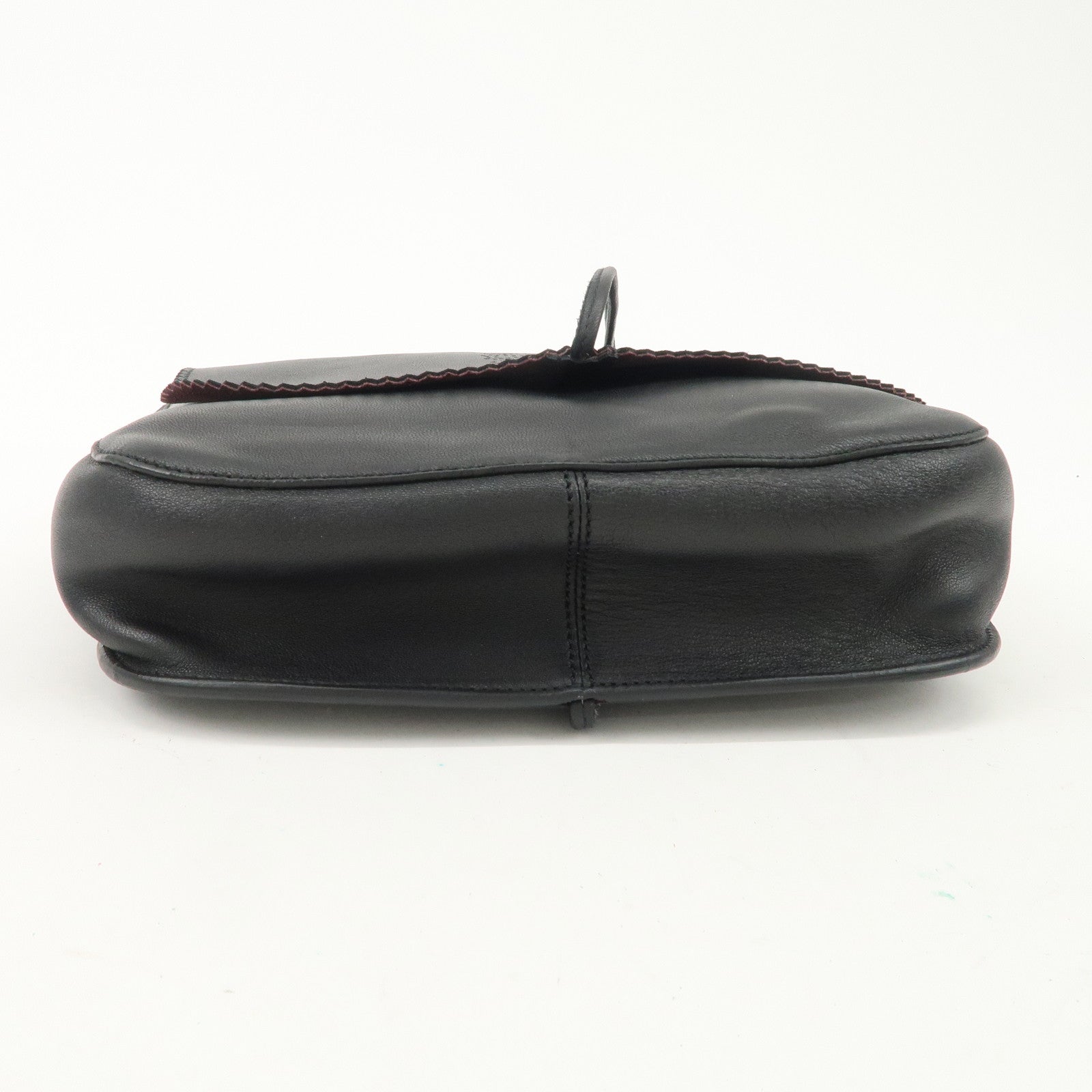 LOEWE Anagram Leather Tassel 2Way Shoulder Bag  Black 315.82.E29 Used