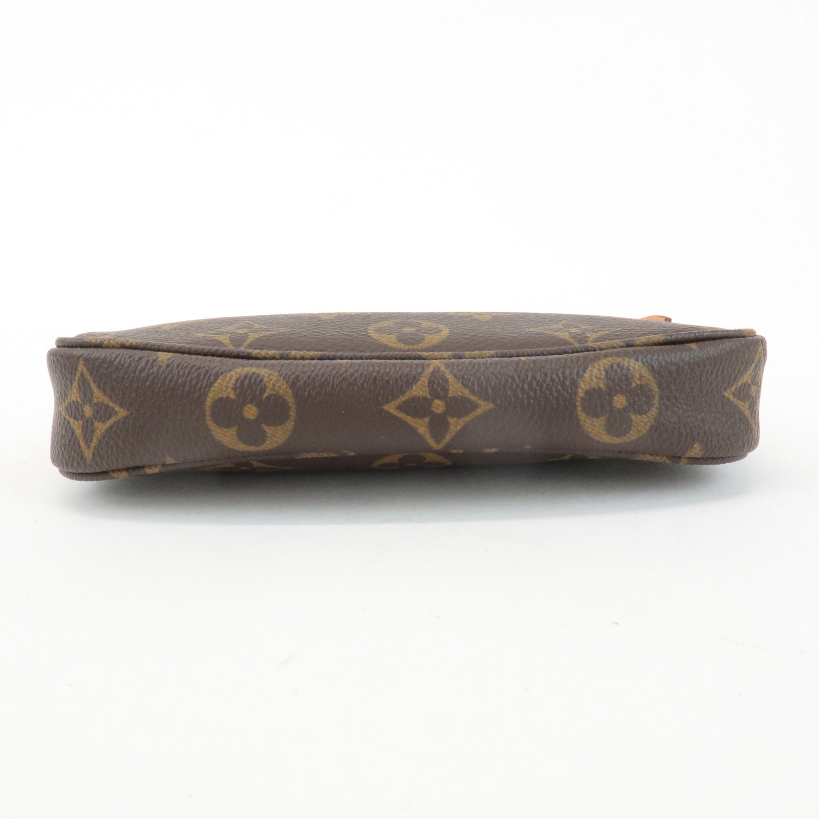 Louis Vuitton Bucket PM Pouch Hand Bag Brown Gold Hardware Used