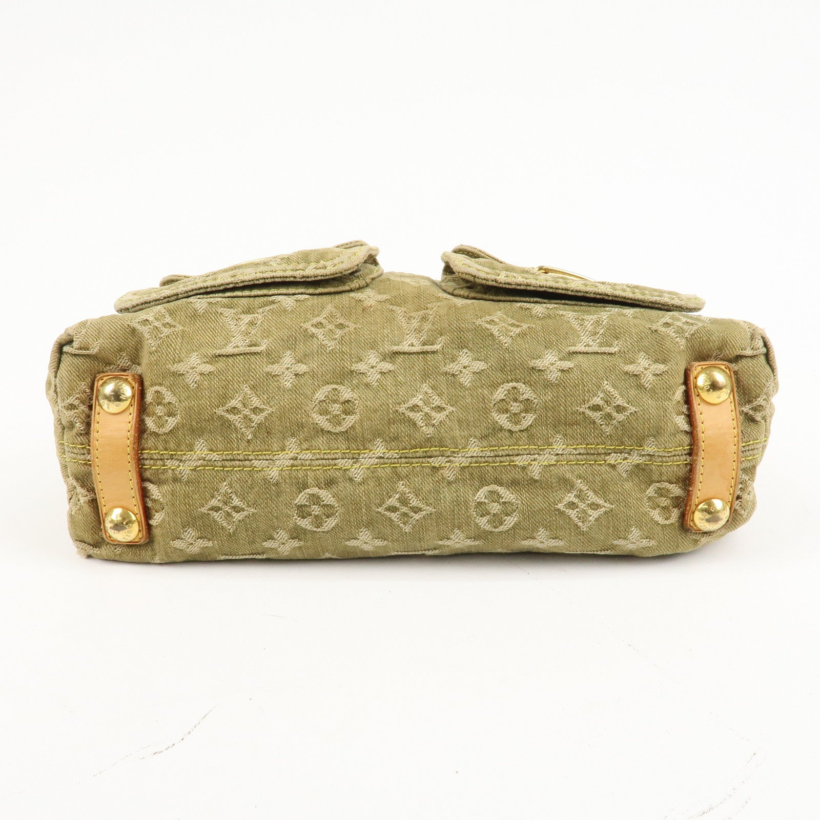 Louis Vuitton Monogram Denim Baggy PM Shoulder Bag Khaki M95213 Used