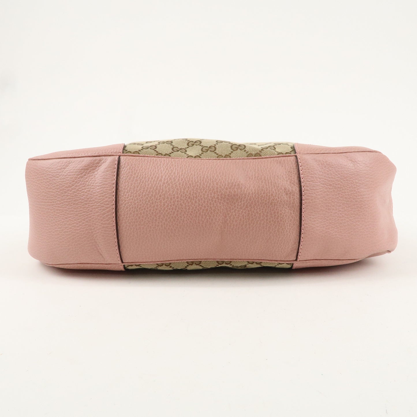 GUCCI GG Canvas Leather One Shoulder Bag Pink Beige 449244