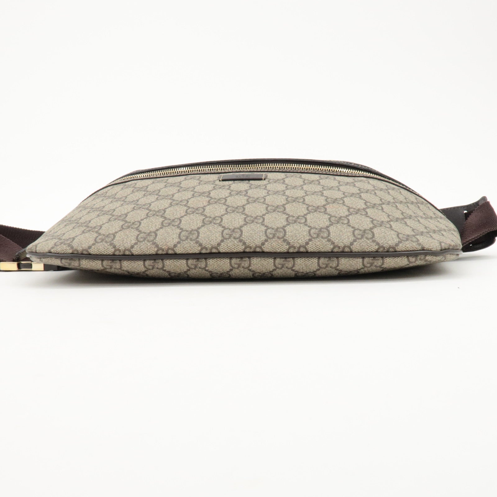 GUCCI GG Supreme Leather Crossbody Bag Beige Brown 211110 Used