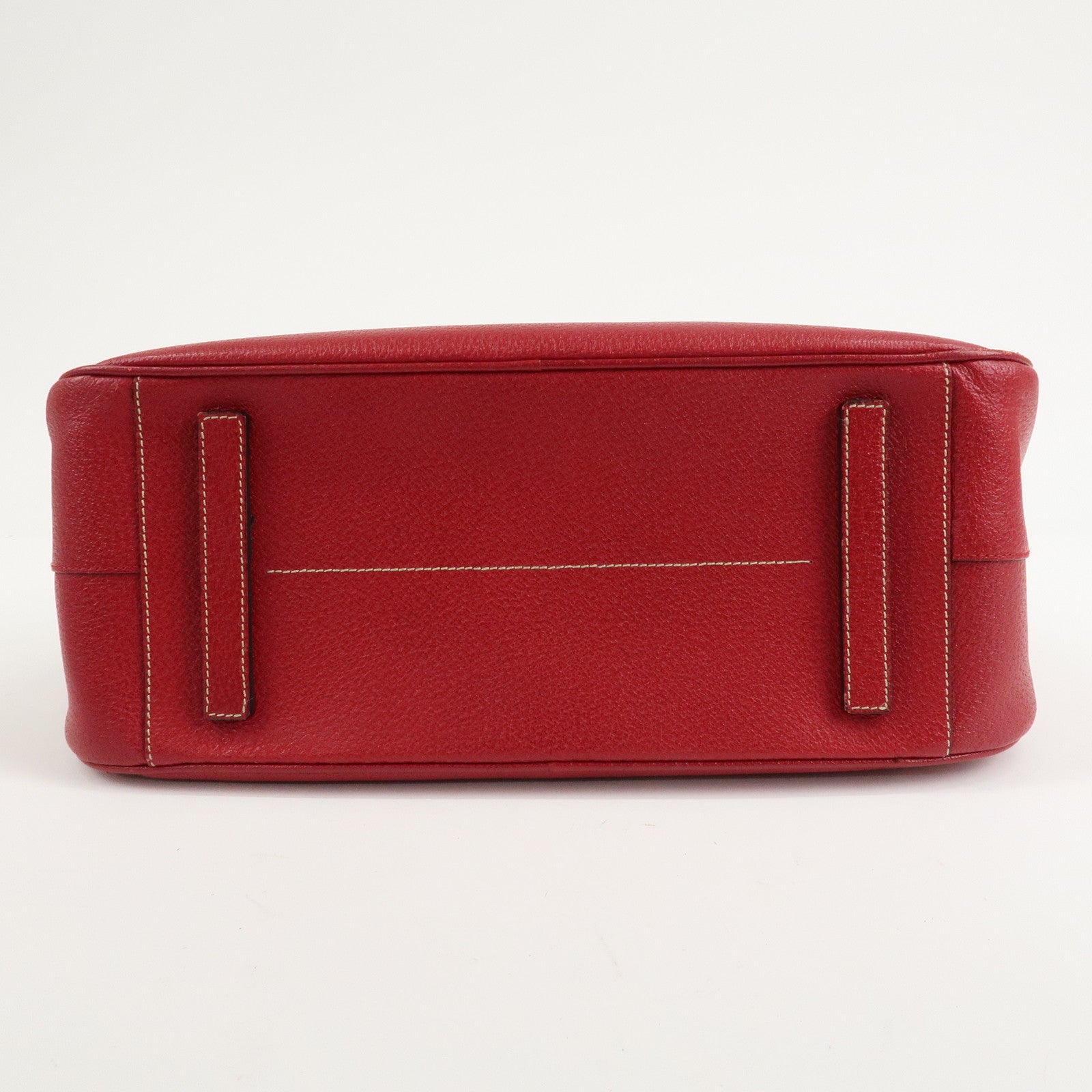 PRADA Leather Shoulder Bag Hand Bag Red B10748 F/S