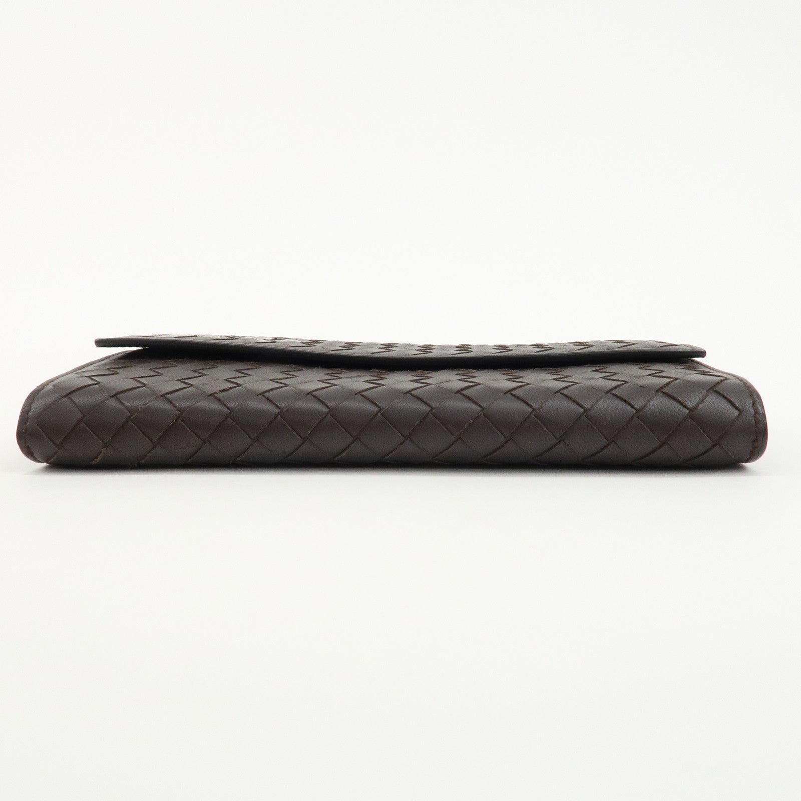 BOTTEGA VENETA Intrecciato Leather Bi-fold Long Wallet Butterfly