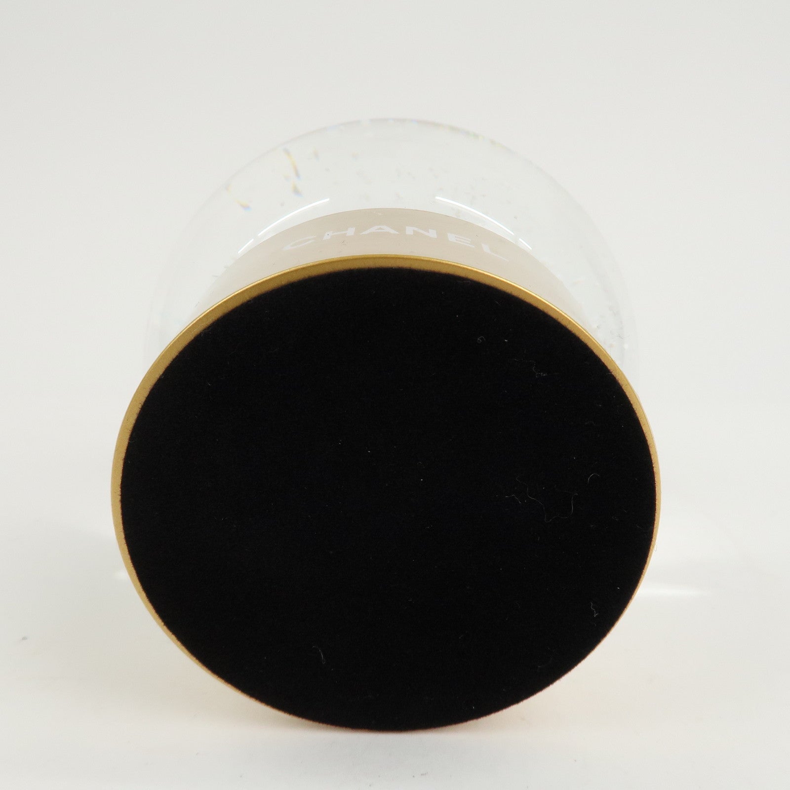 CHANEL COCO Mark No.5 Glass Snow Dome 2024 Novelty White Gold Used