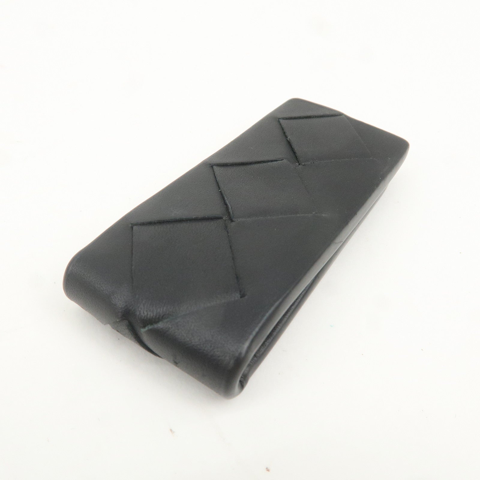 BOTTEGA VENETA Intrecciato Leather Money Clip Black