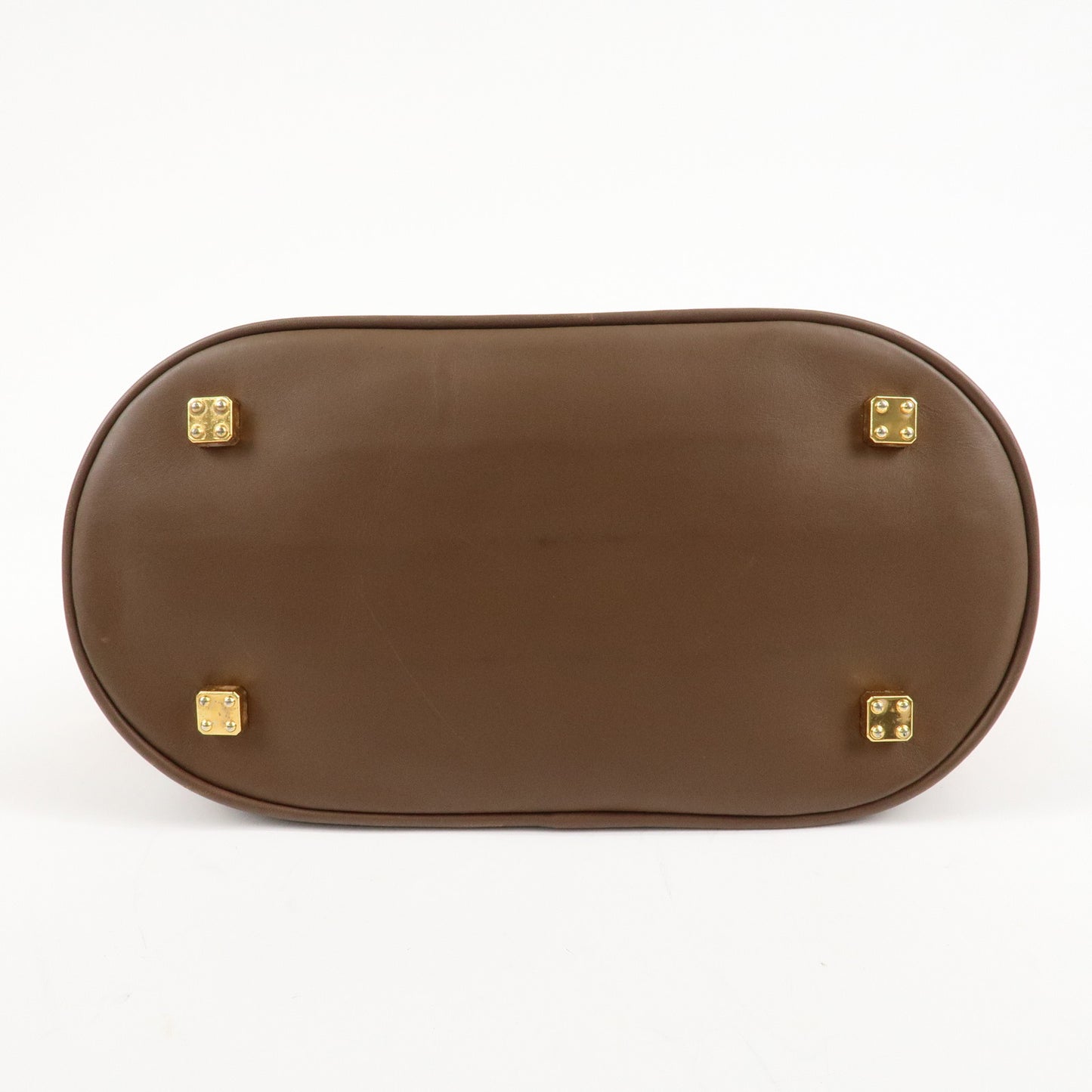 LOEWE Anagram Leather Bi-Color Hand Bag Beige Brown