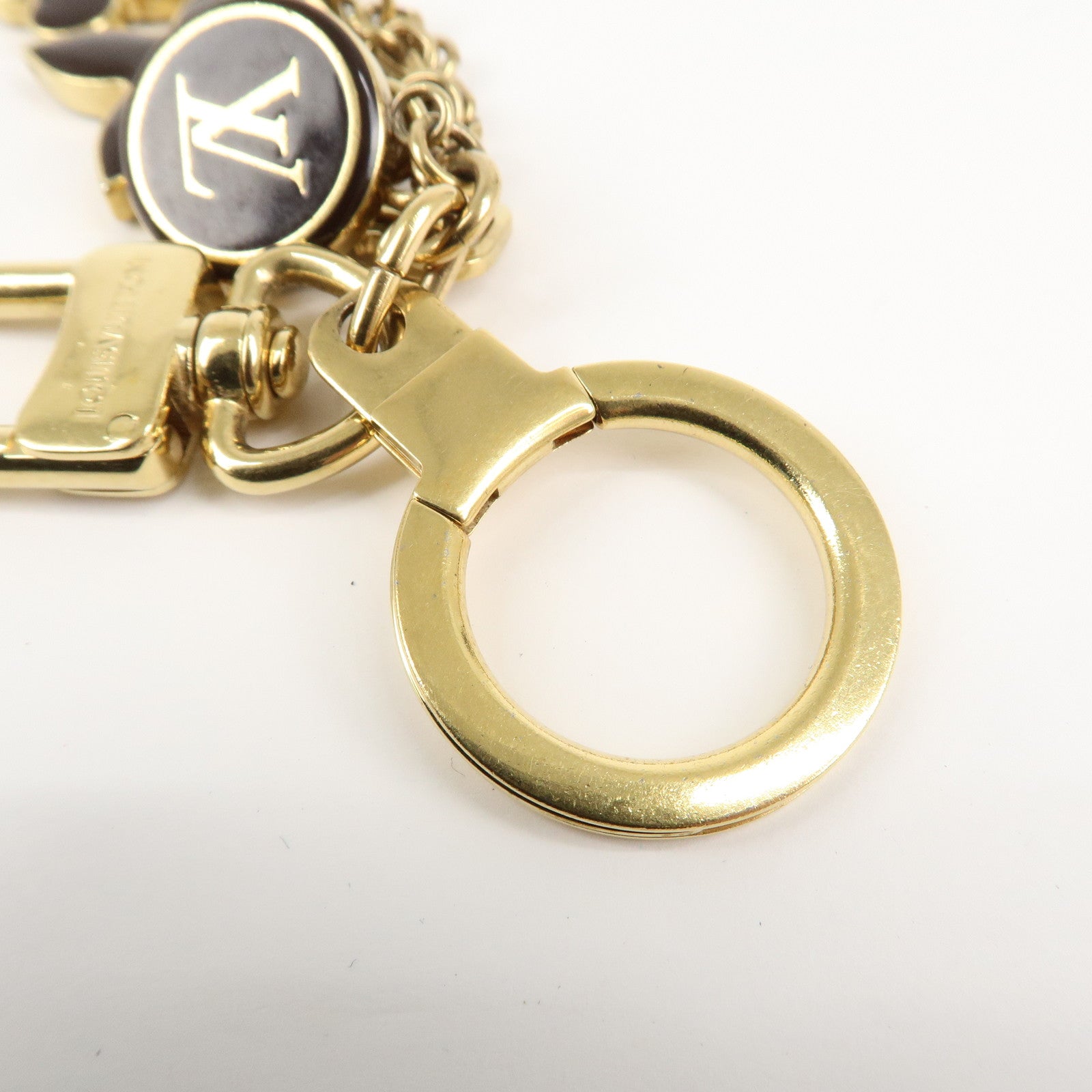 Louis Vuitton Porte Cles Pampille Bag Charm Gold Black M91929 Used