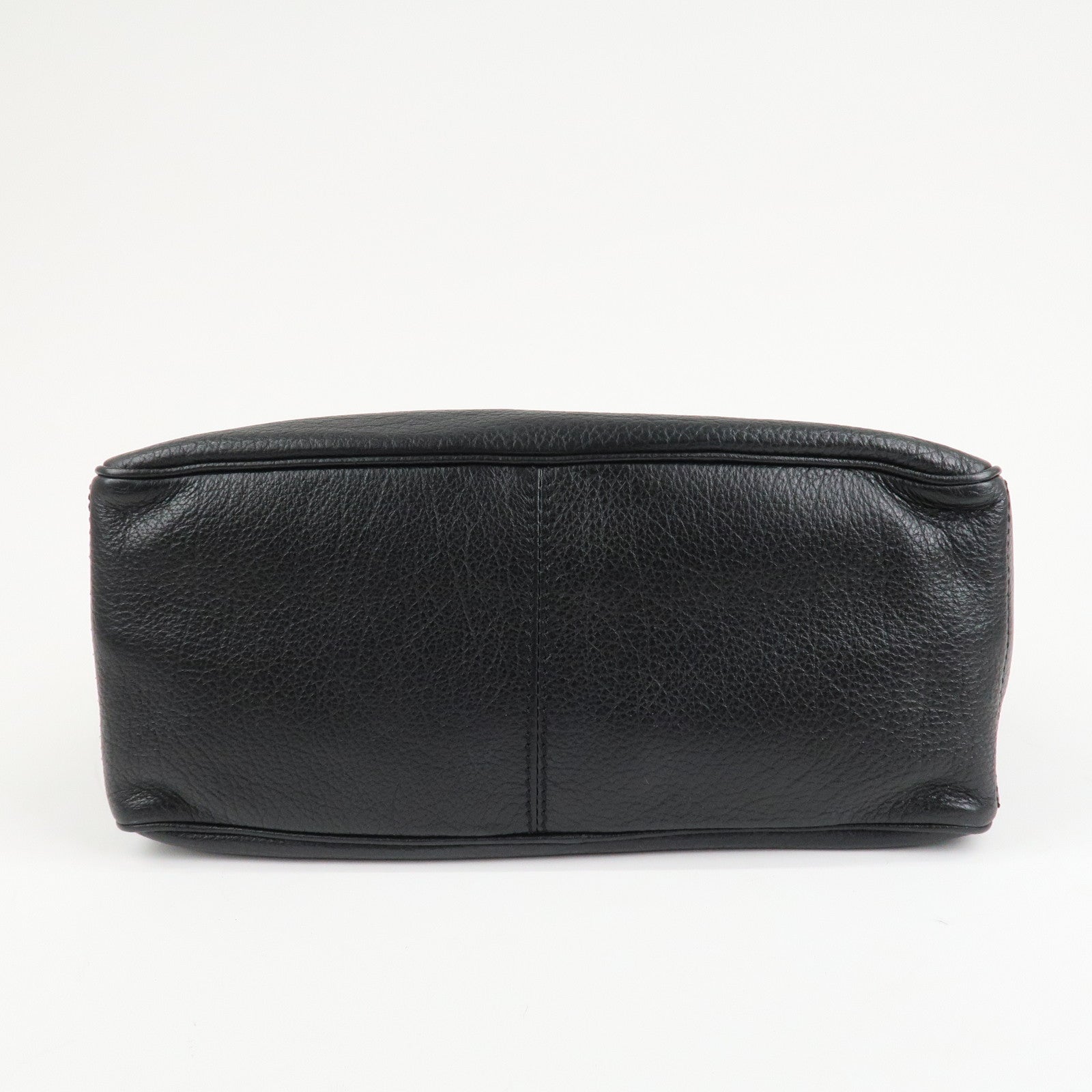 CELINE Macadam Engraved Leather Boogie Bag Hand Bag Black Used