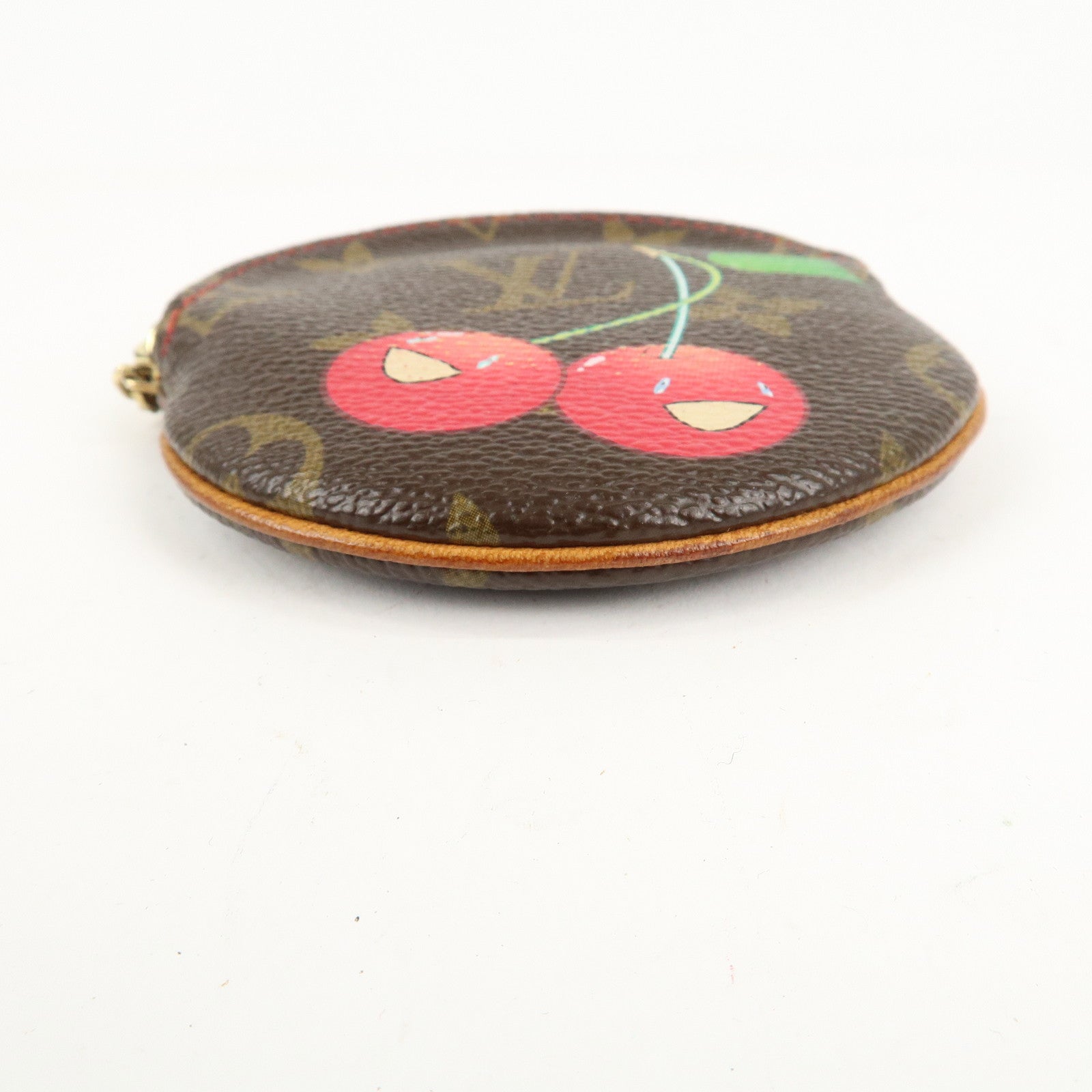 Louis Vuitton Monogram Cherry Porte Monnaie Rond Coin Case M95043