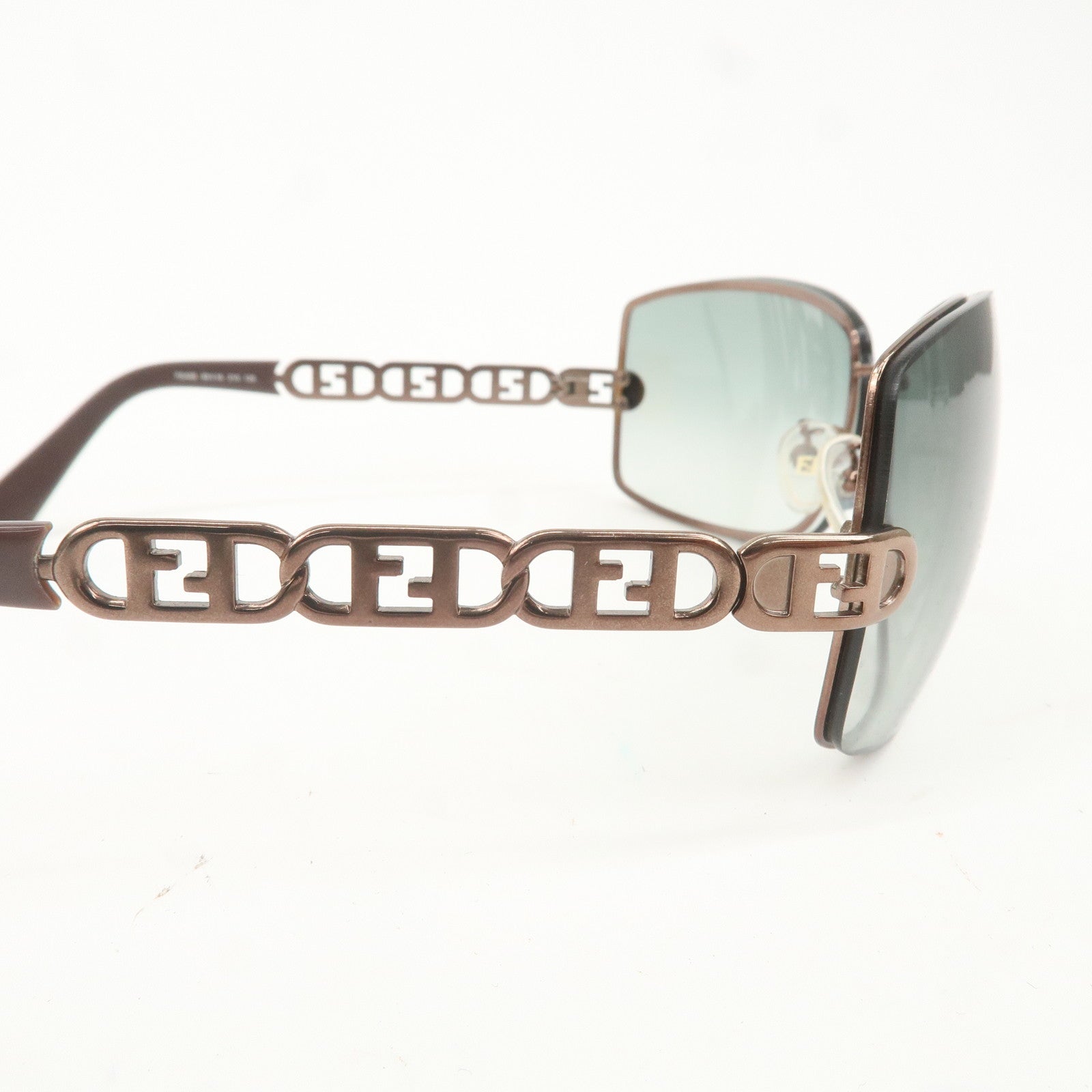 FENDI Plastic Metal Sunglasses 65□16 125 Brown FS469