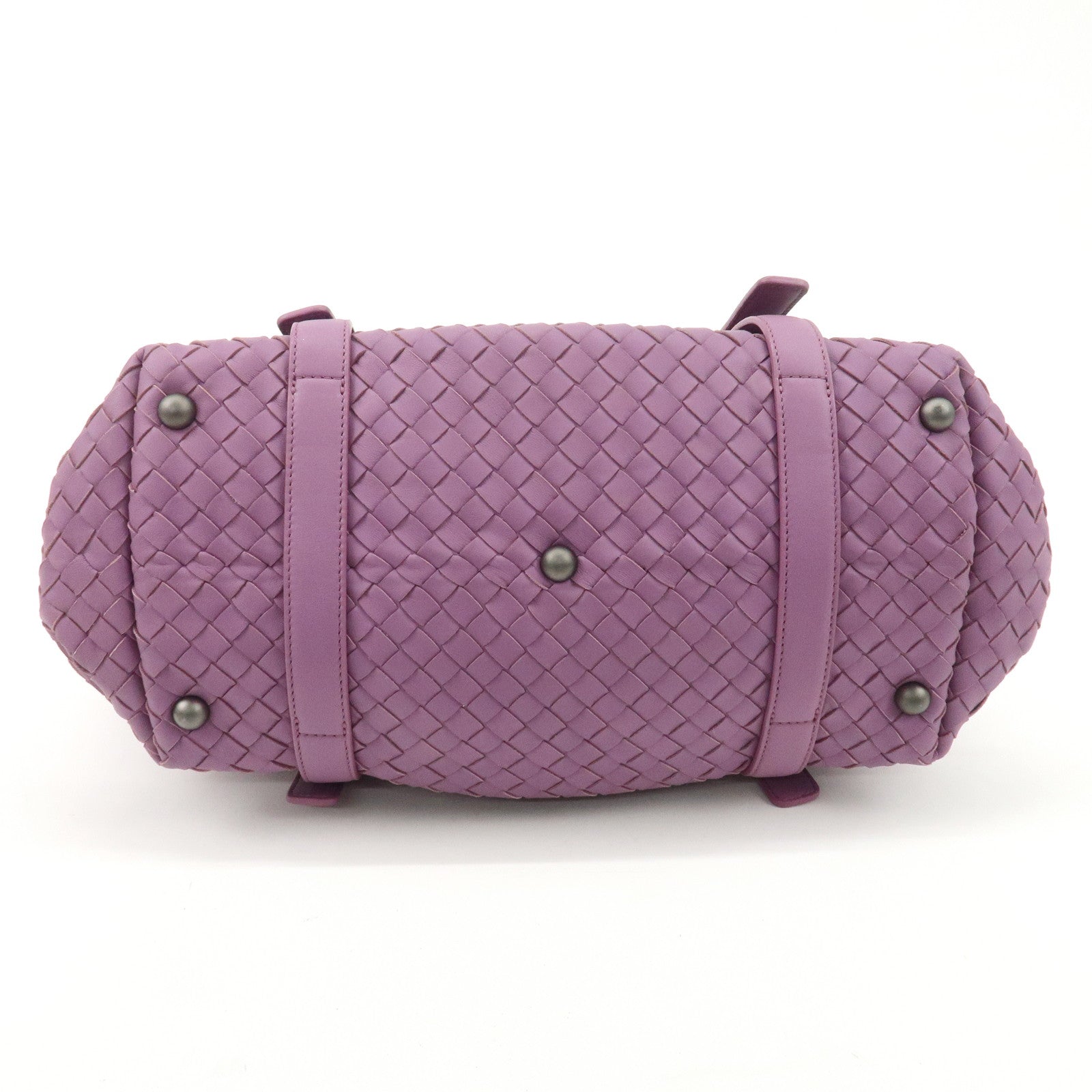 BOTTEGA VENETA Intrecciato Leather Hand Bag Shoulder Bag Purple