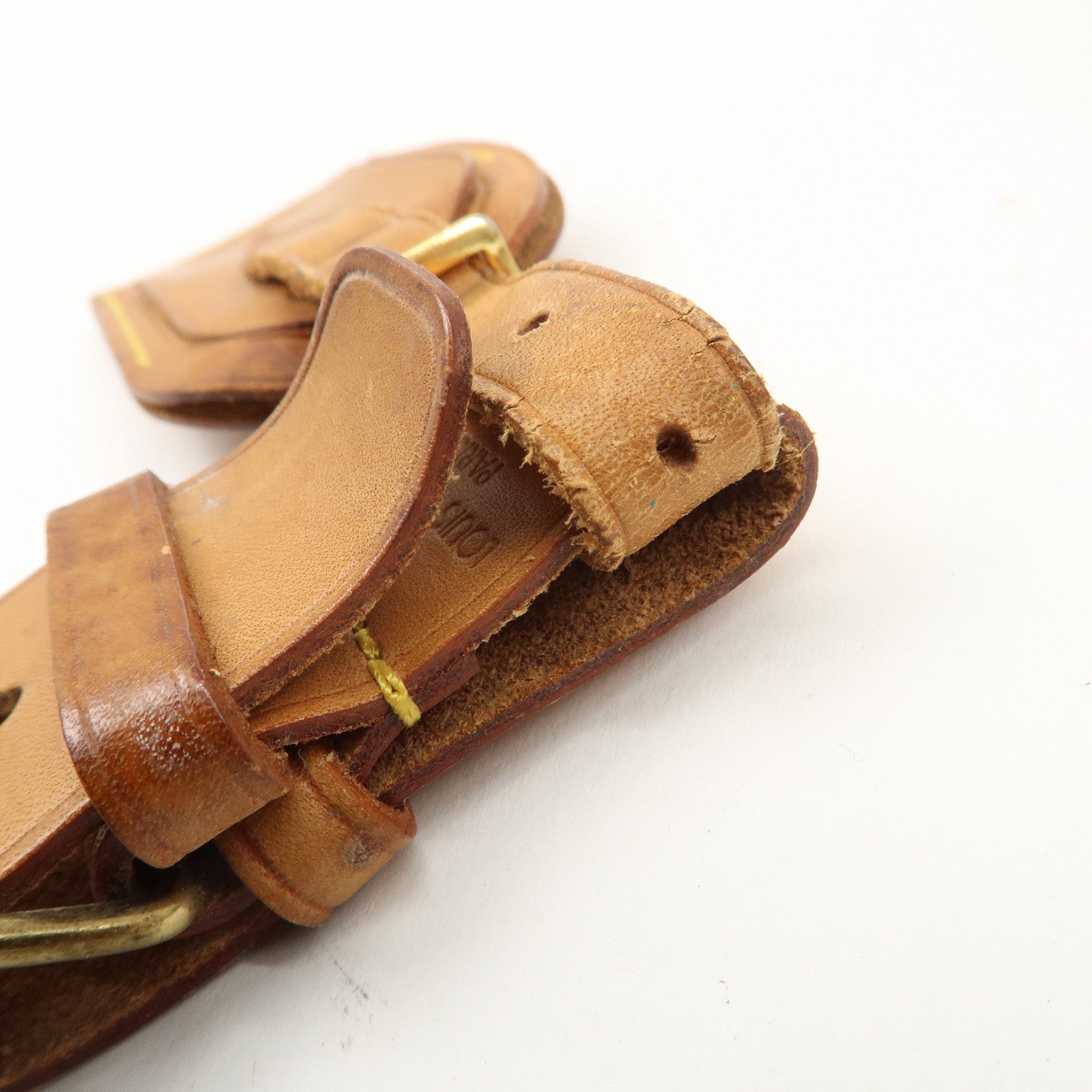 Louis Vuitton Set of 20 Leather Name Tag & Poignet Natural Used