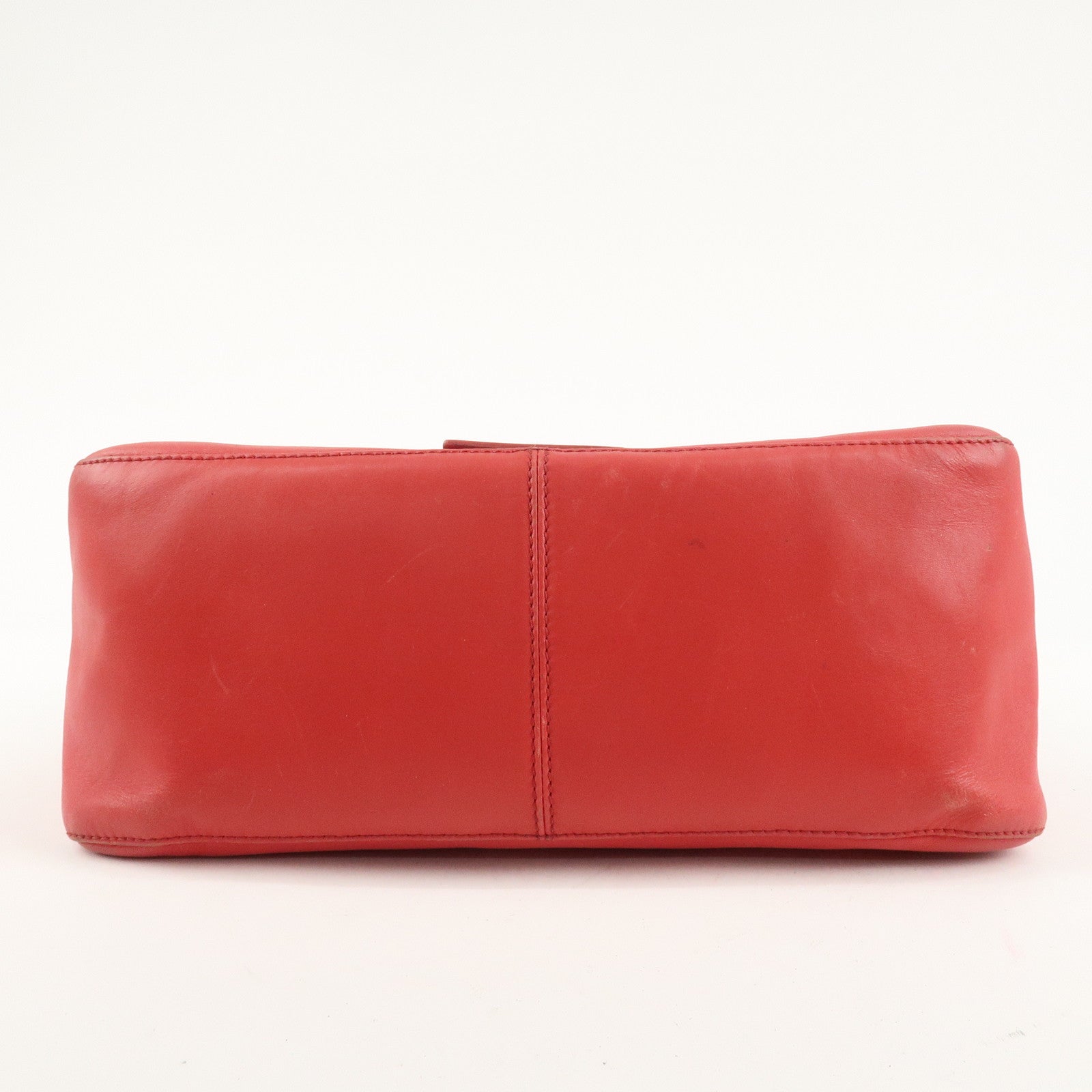 FENDI Big Mamma Baguette Leather Chain Shoulder Bag Pink 8BR638 Used