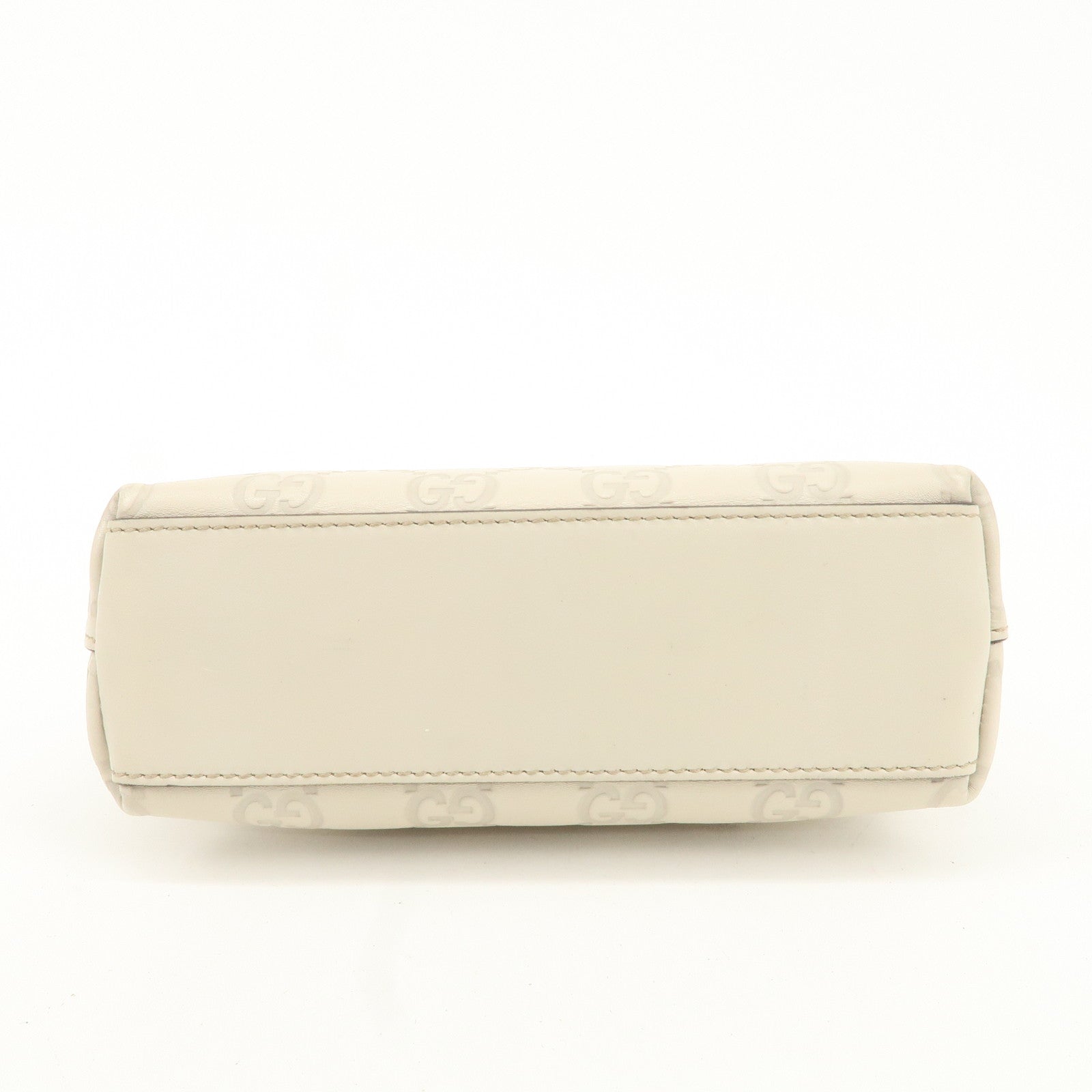 GUCCI Guccissima Leather Pouch Cosmetic POuch Ivory 141810