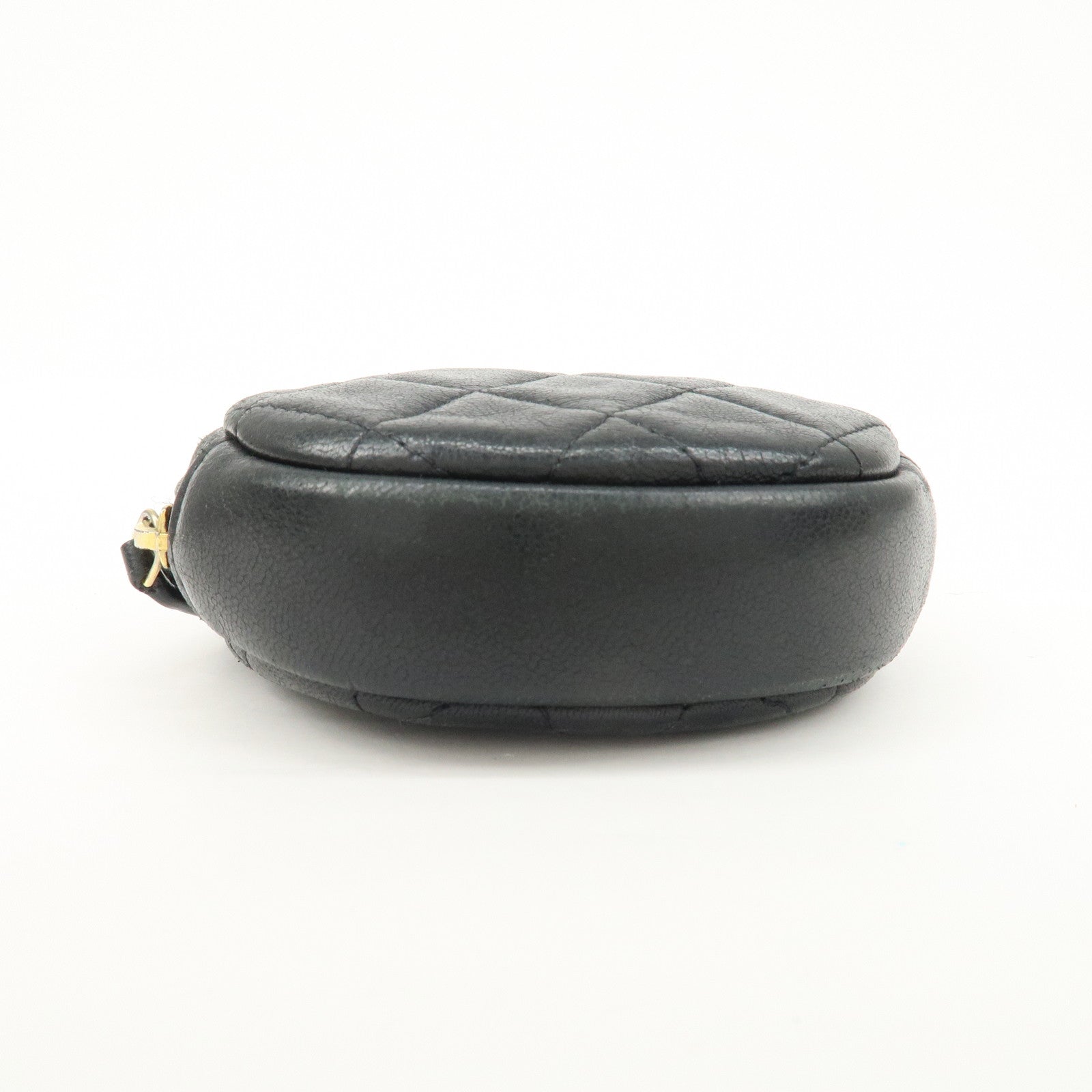 CHANEL Matelasse Lamb Skin COCO Mark Coin Case Black