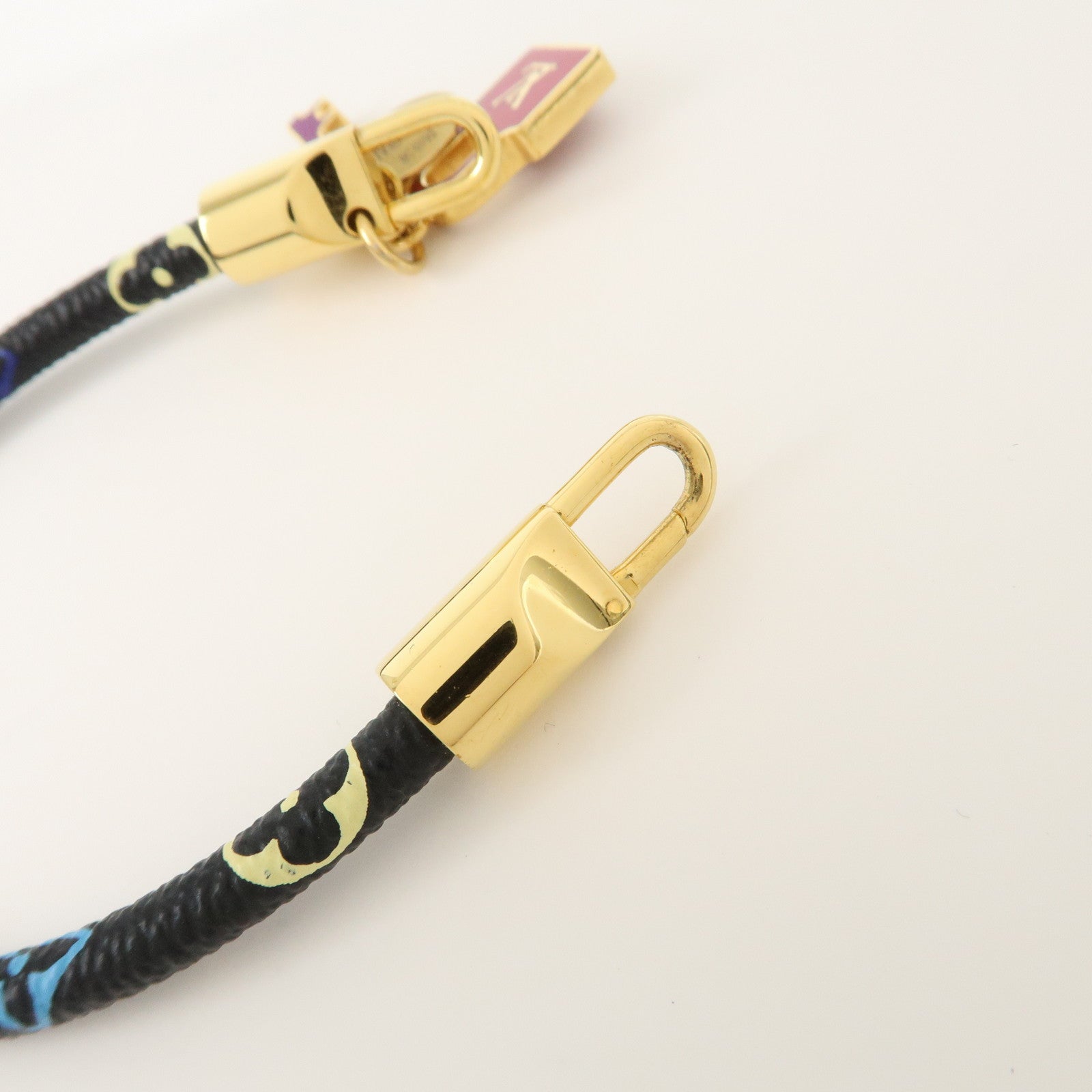 Louis Vuitton Monogram Multicolor Bracelet Lock It Noir M6603F Used