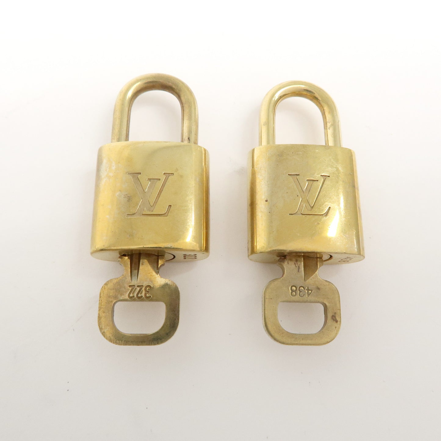 Louis Vuitton Set of 10 Lock & Key Cadena Key Lock Gold