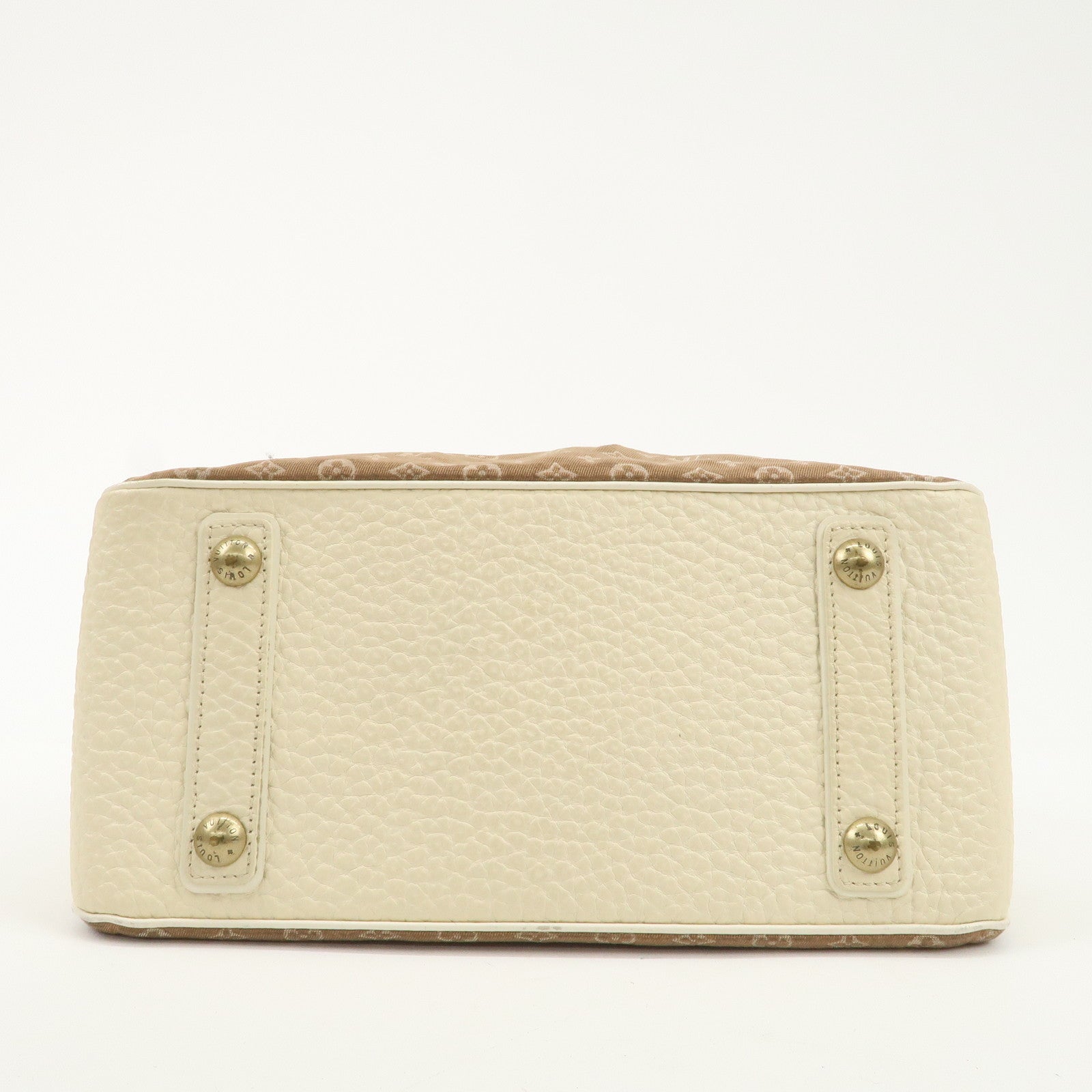 Louis Vuitton Monogram Mini Lin Trapeze PM Hand Bag Caramel M40059 Used