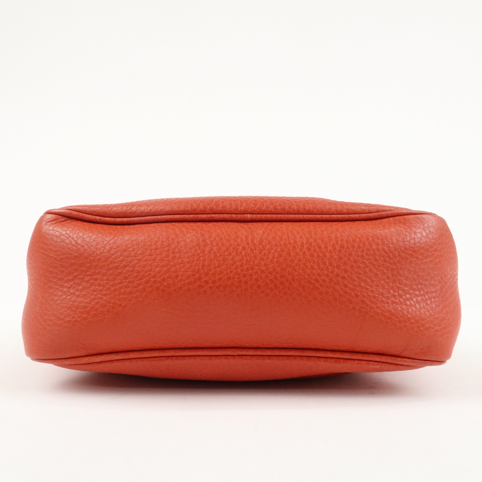 GUCCI SOHO Small Disco Leather Shoulder Bag Orange 308364 Used