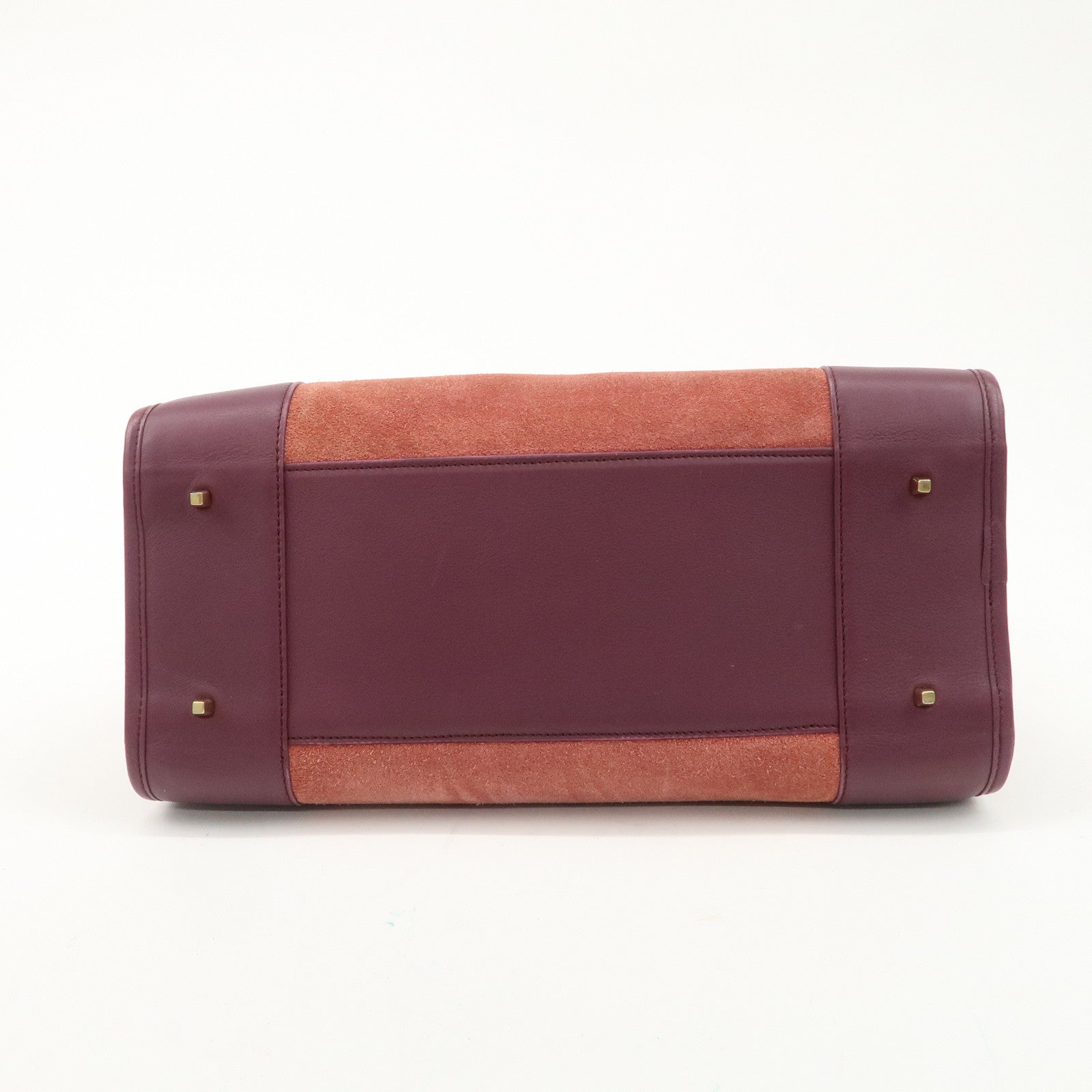 LOEWE Anagram Suede Leather Amazona 32 Hand Bag Pink Purple Used
