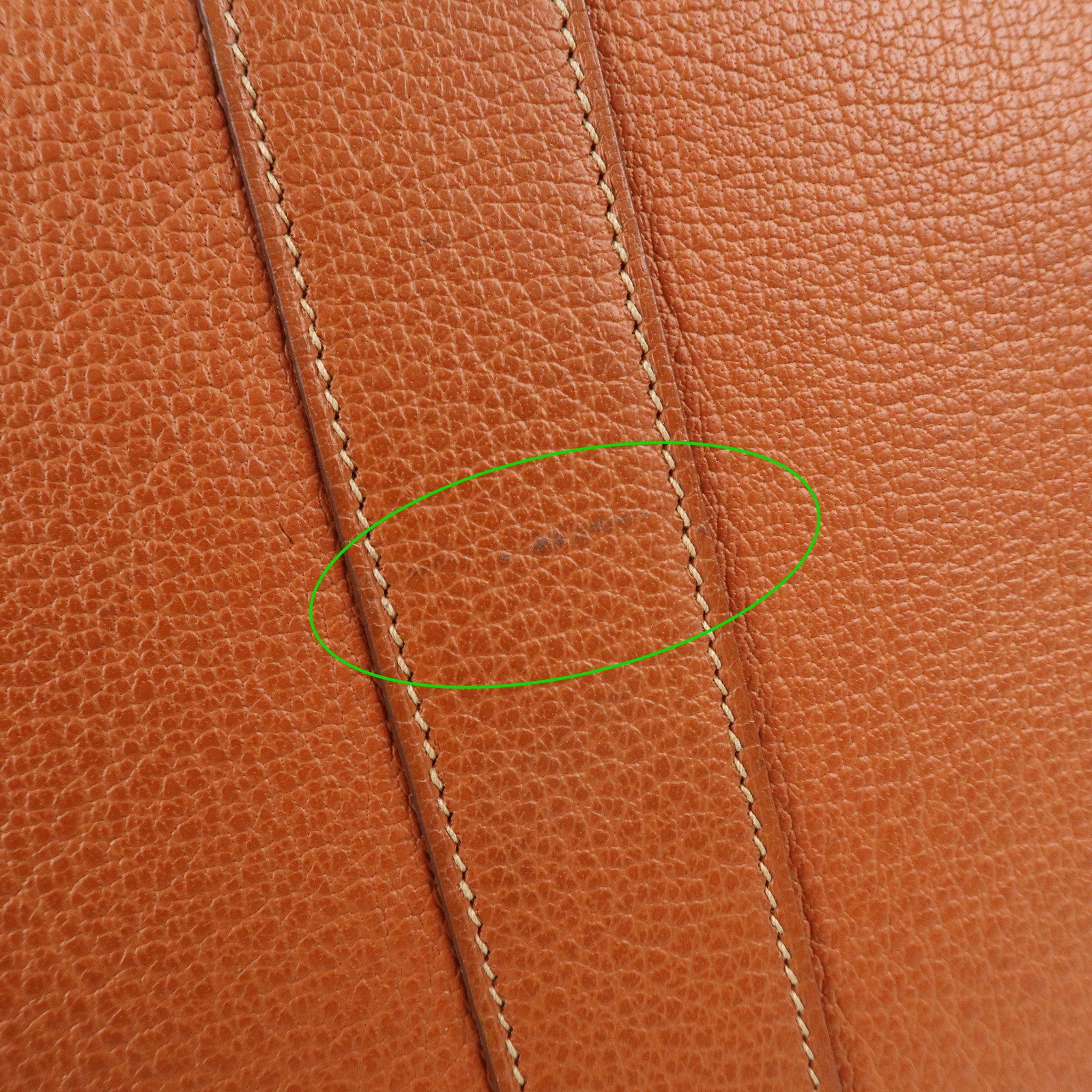 HERMES ToileOfficier Leather Garden Party PM J Stamped Tote Bag Used