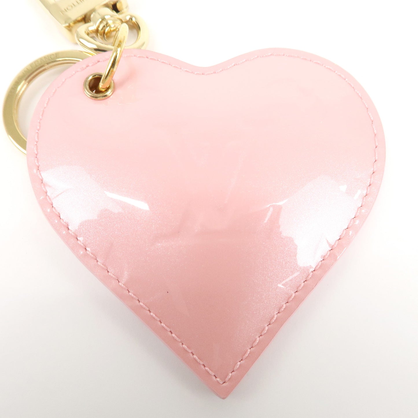 Louis Vuitton Monogram Vernis Porte Cles Love Lock Heart M01164