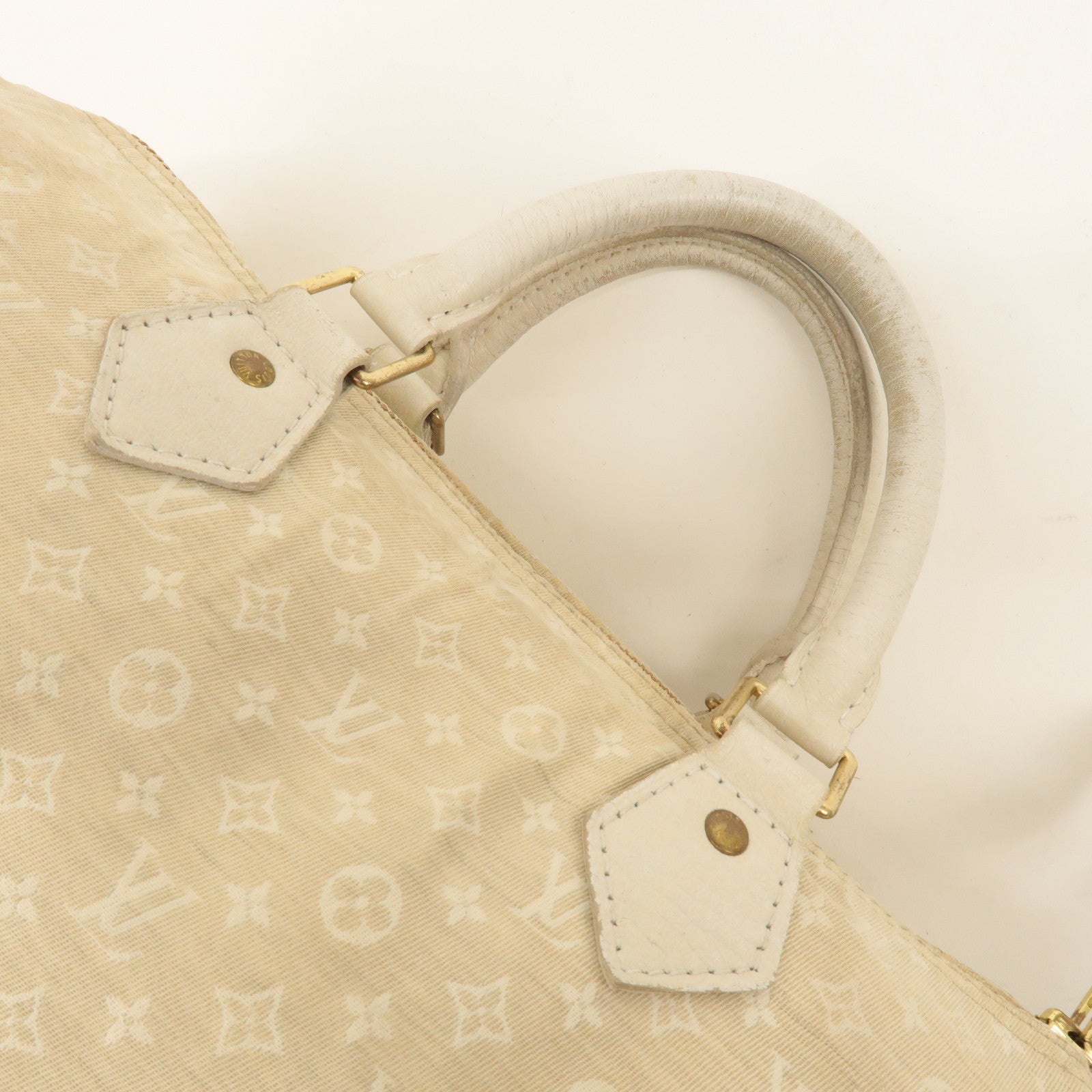 Louis Vuitton Monogram Mini Lin Speedy 30 Hand Bag M95319