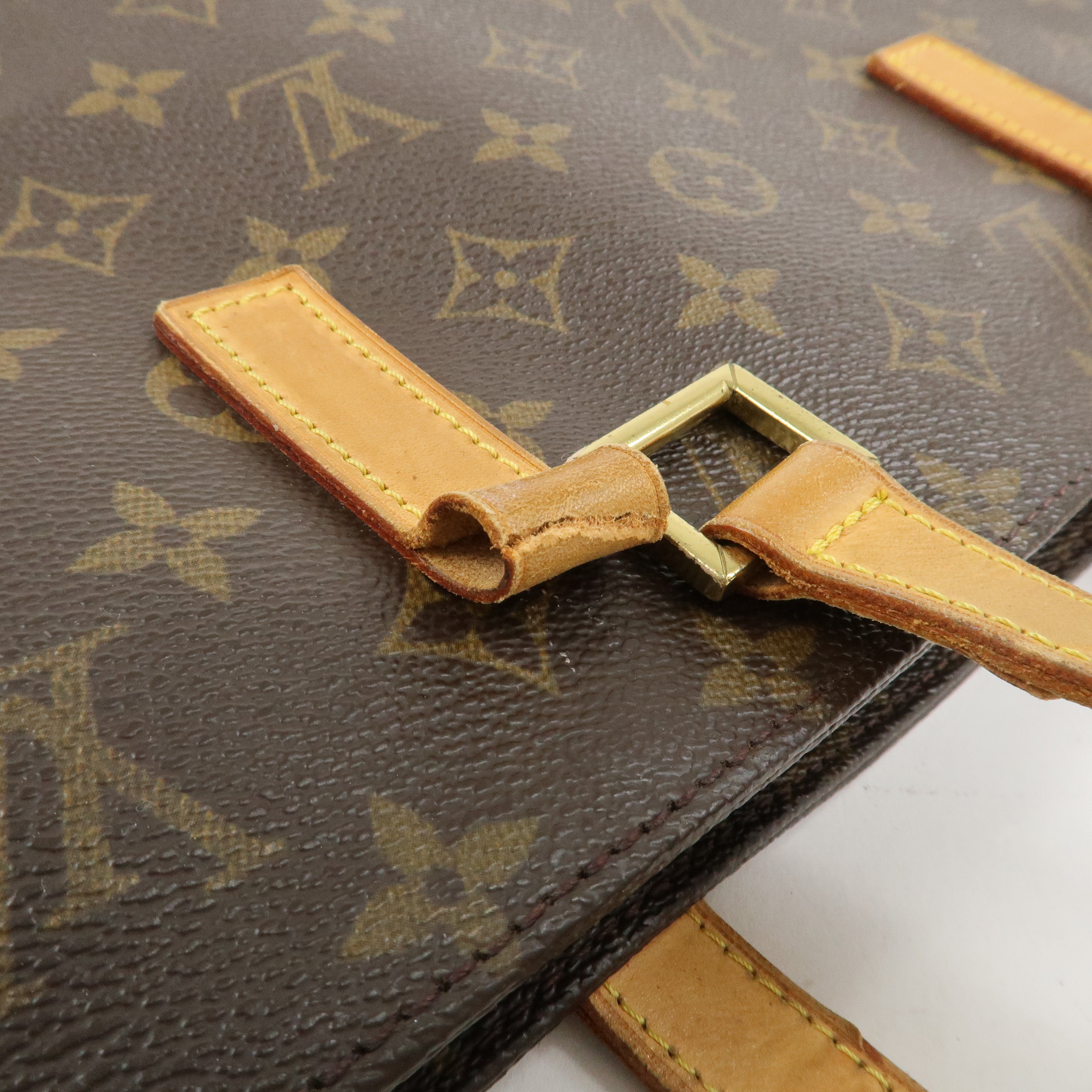 Louis Vuitton Monogram Luco Tote Bag Hand Bag Brown M51155 Used