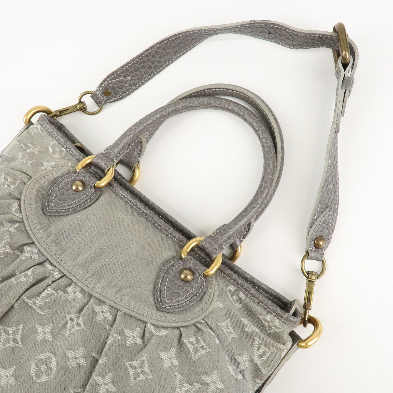 Louis Vuitton Monogram Denim Neo Cabby MM 2Way Bag M95837 Used