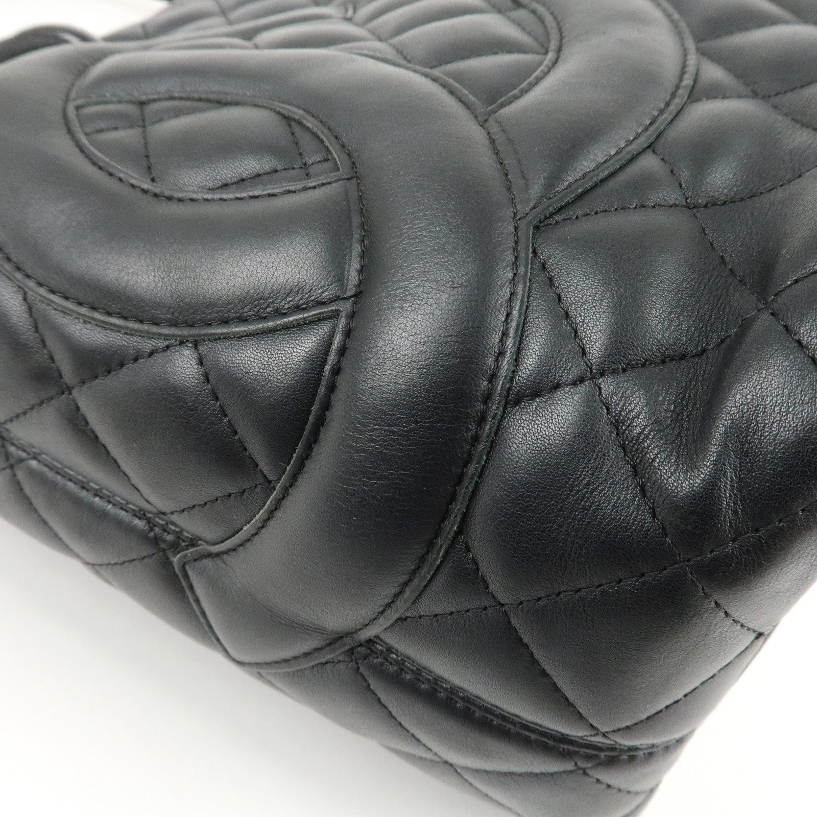 CHANEL COCO Mark Cambon Line Lambskin Large Tote Bag A25169 Used