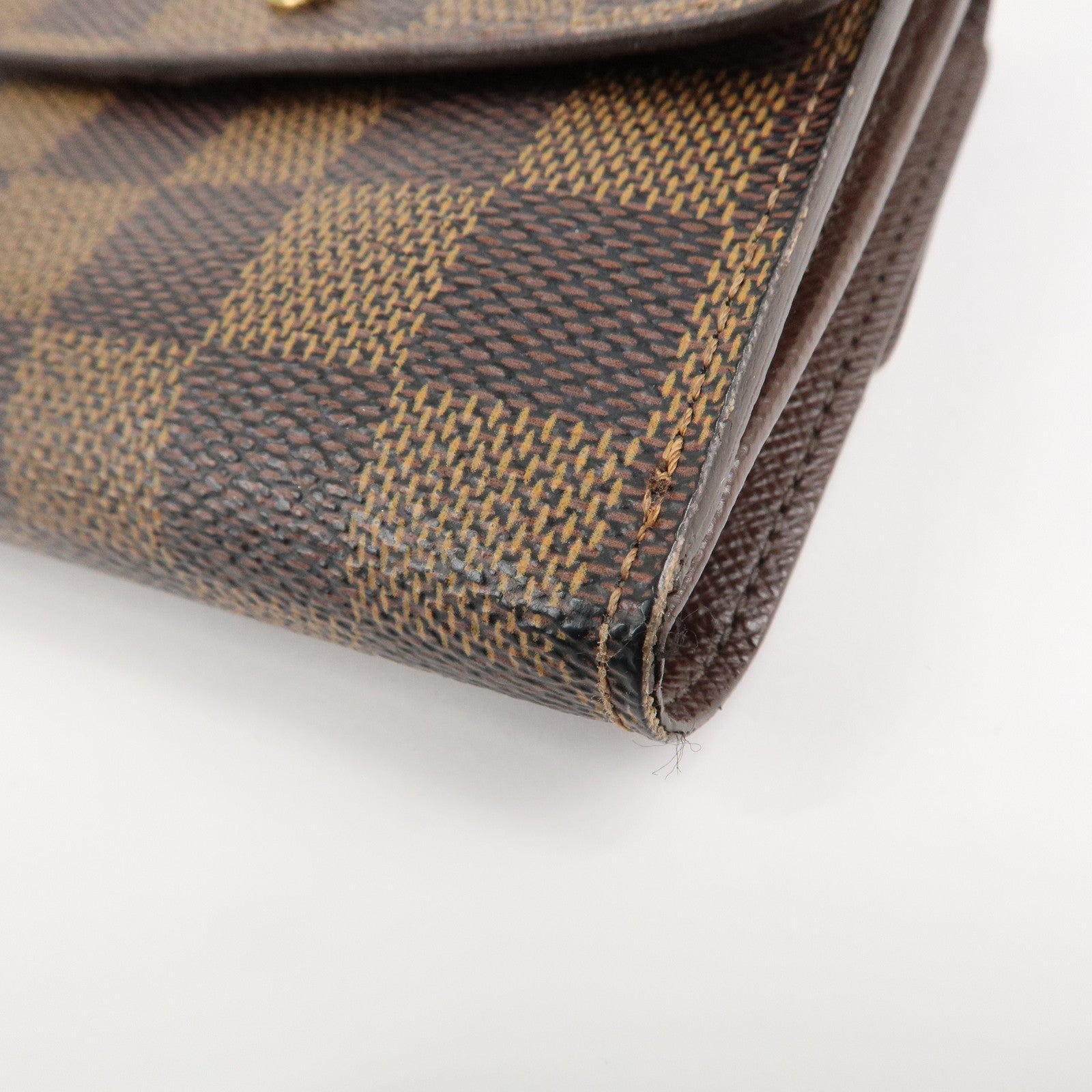 Louis Vuitton Damier Ebene Portefeuille Elise Wallet N61654 Used