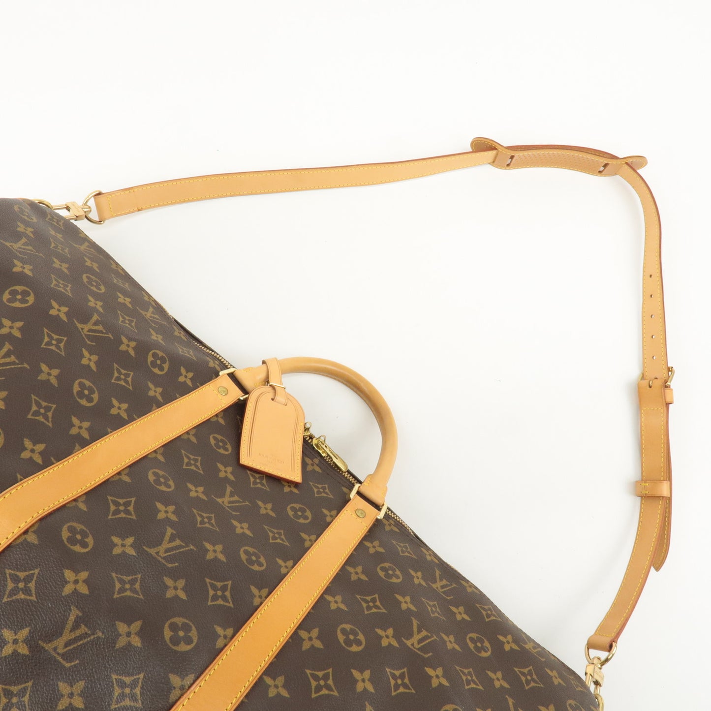 Louis Vuitton Monogram Keep All Bandouliere 60 Bag Brown M41412