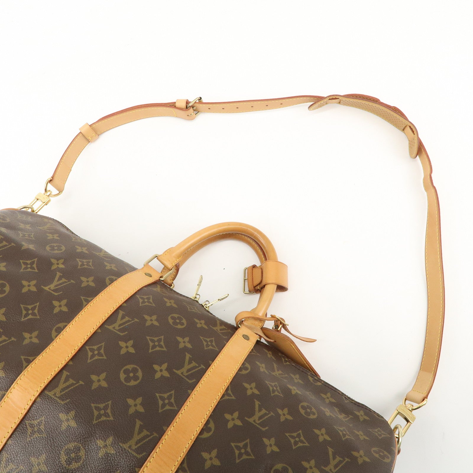 Louis Vuitton Monogram Keep All Bandouliere 50 Boston Bag M41416