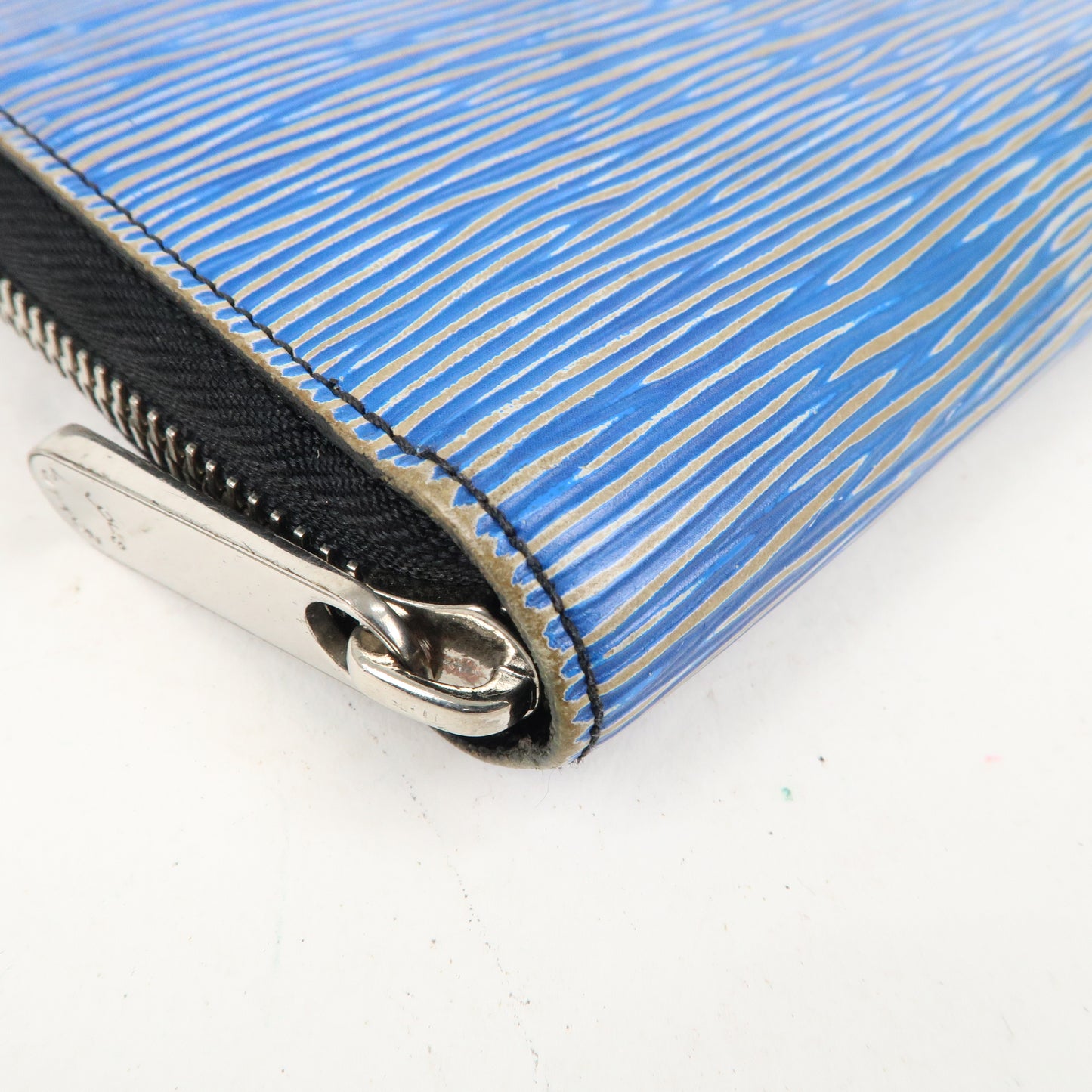 Louis Vuitton Epi Denim Color Zippy Wallet Blue Light M60957