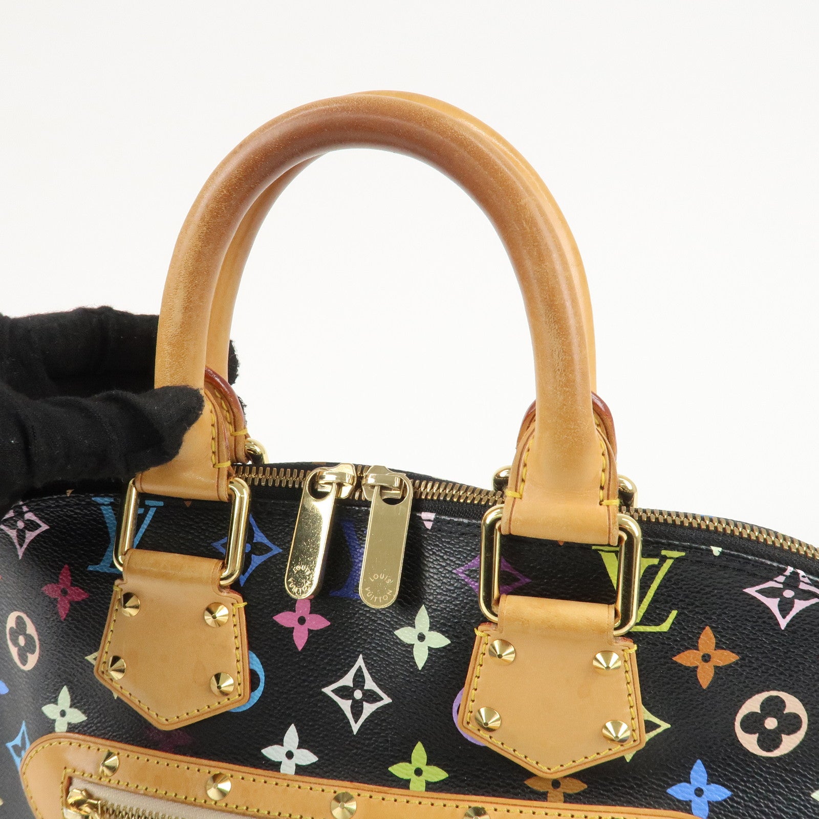 Louis Vuitton Monogram Multi Color Alma Hand Bag Noir M92646