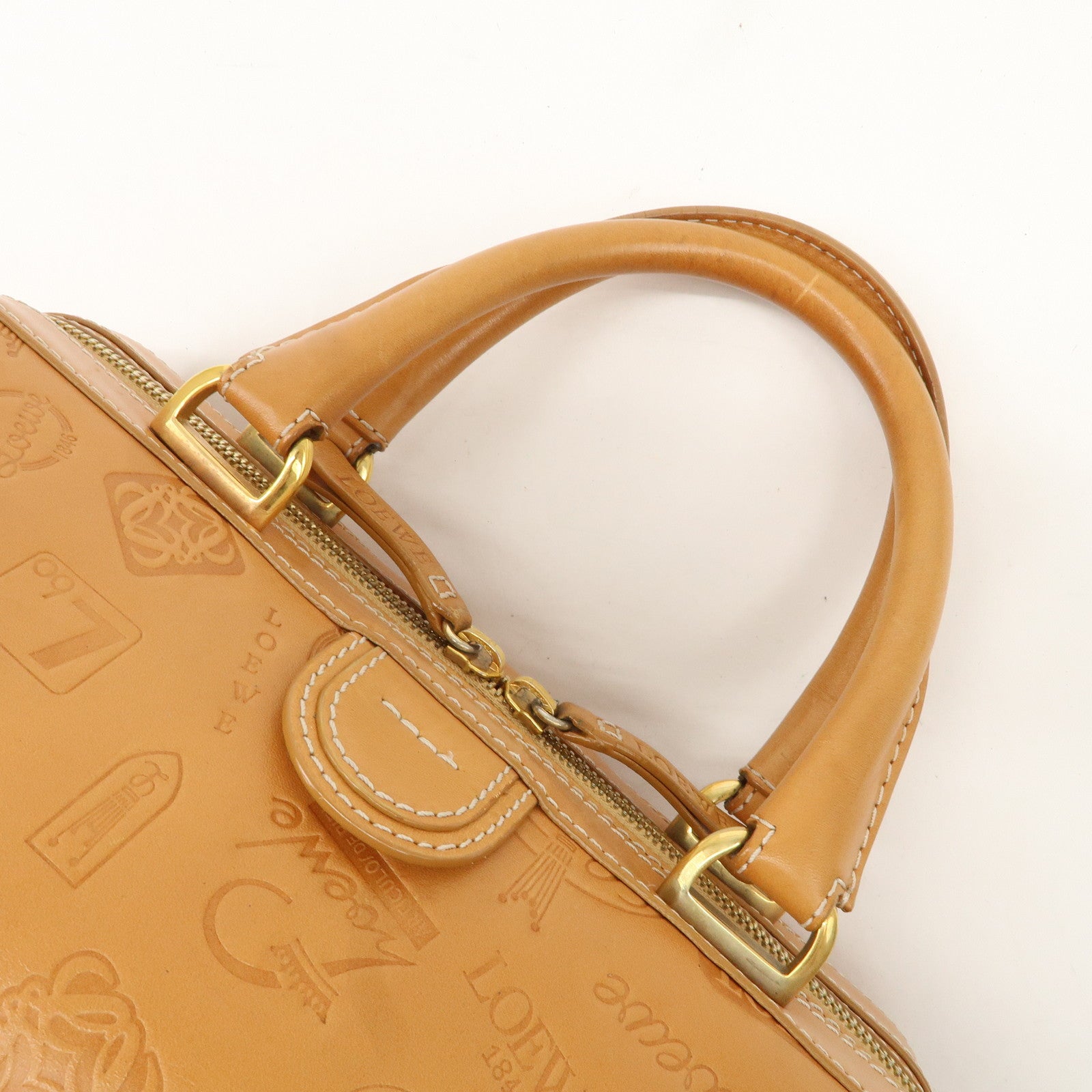 LOEWE Leather Doctor's Bag Boston Bag 160th Anniversary Used