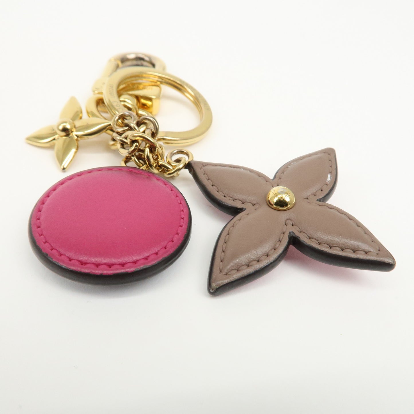 Louis Vuitton Porte Cles Preppy Flower Key Charm Pink Gold M00363