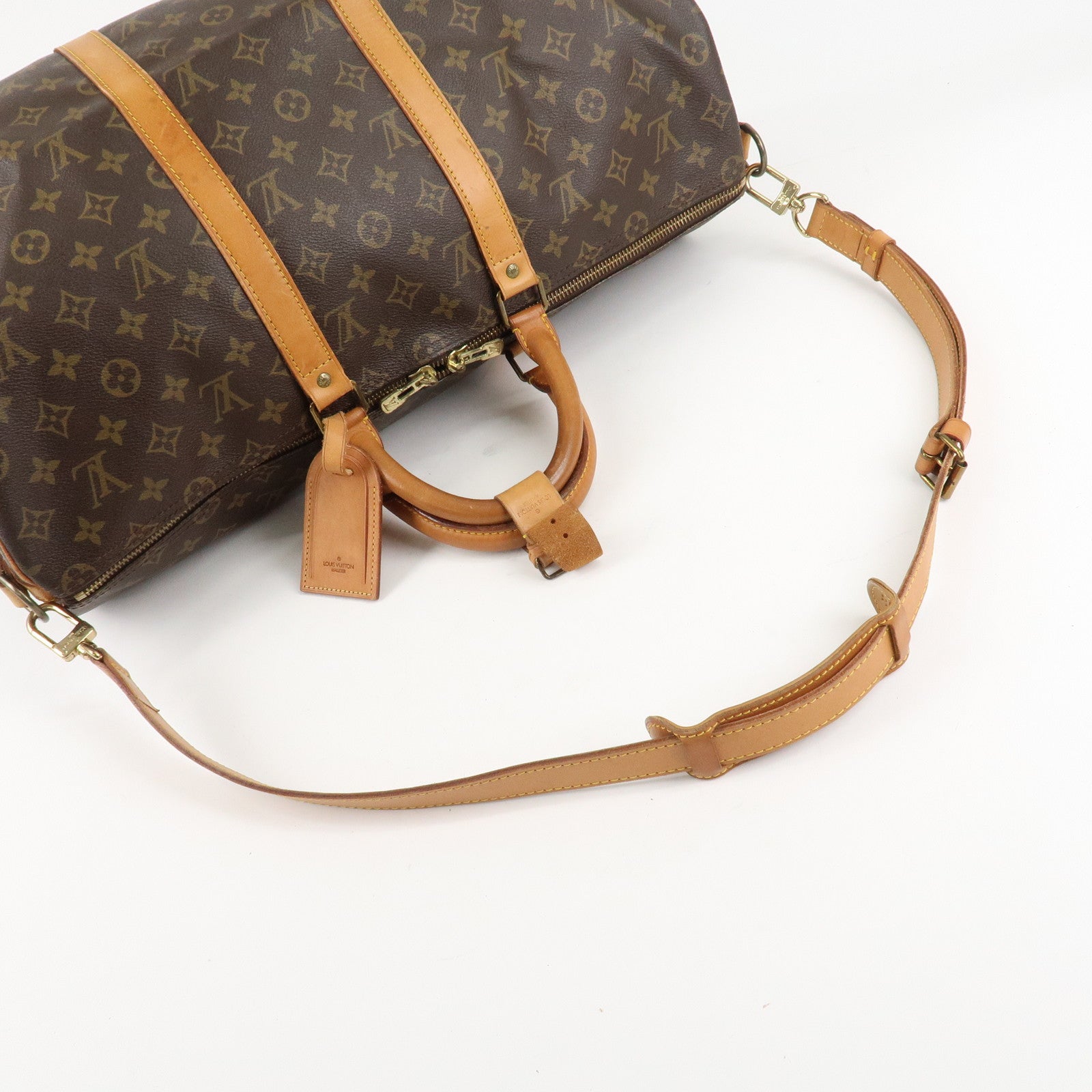 Louis Vuitton Monogram Keep All Bandouliere 50 Boston Bag M41416