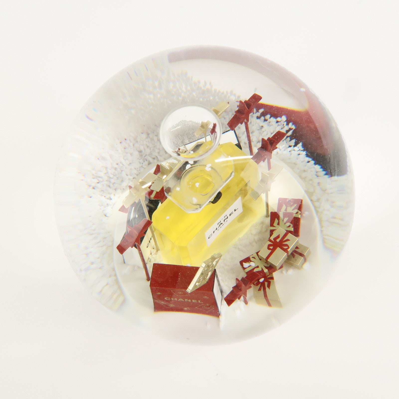 CHANEL Snow Globe Snow Dome 2022 Novelty No.5 Gift Boxes Used