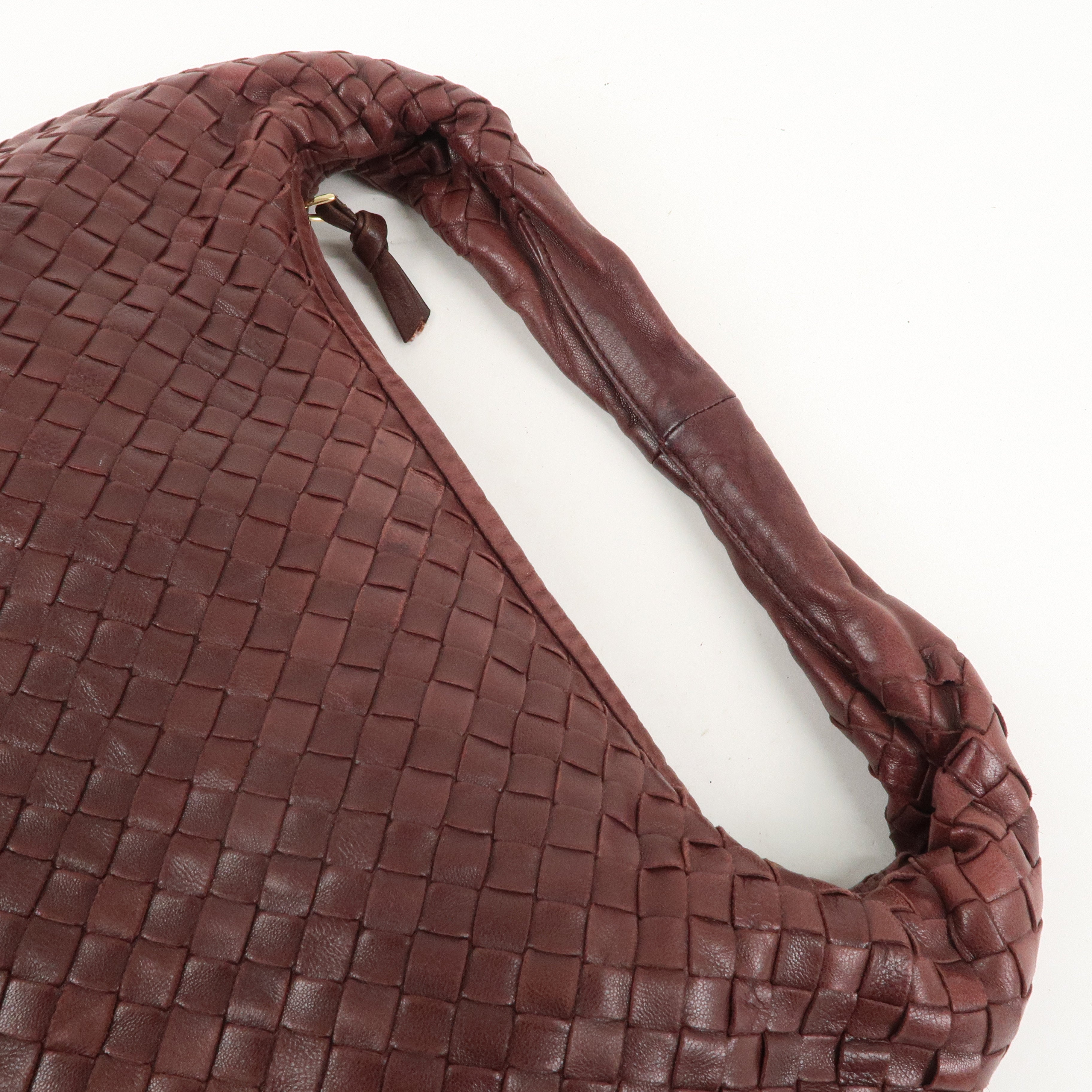 BOTTEGA VENETA Intrecciato Hobo Leather Shoulder Bordeaux 115653