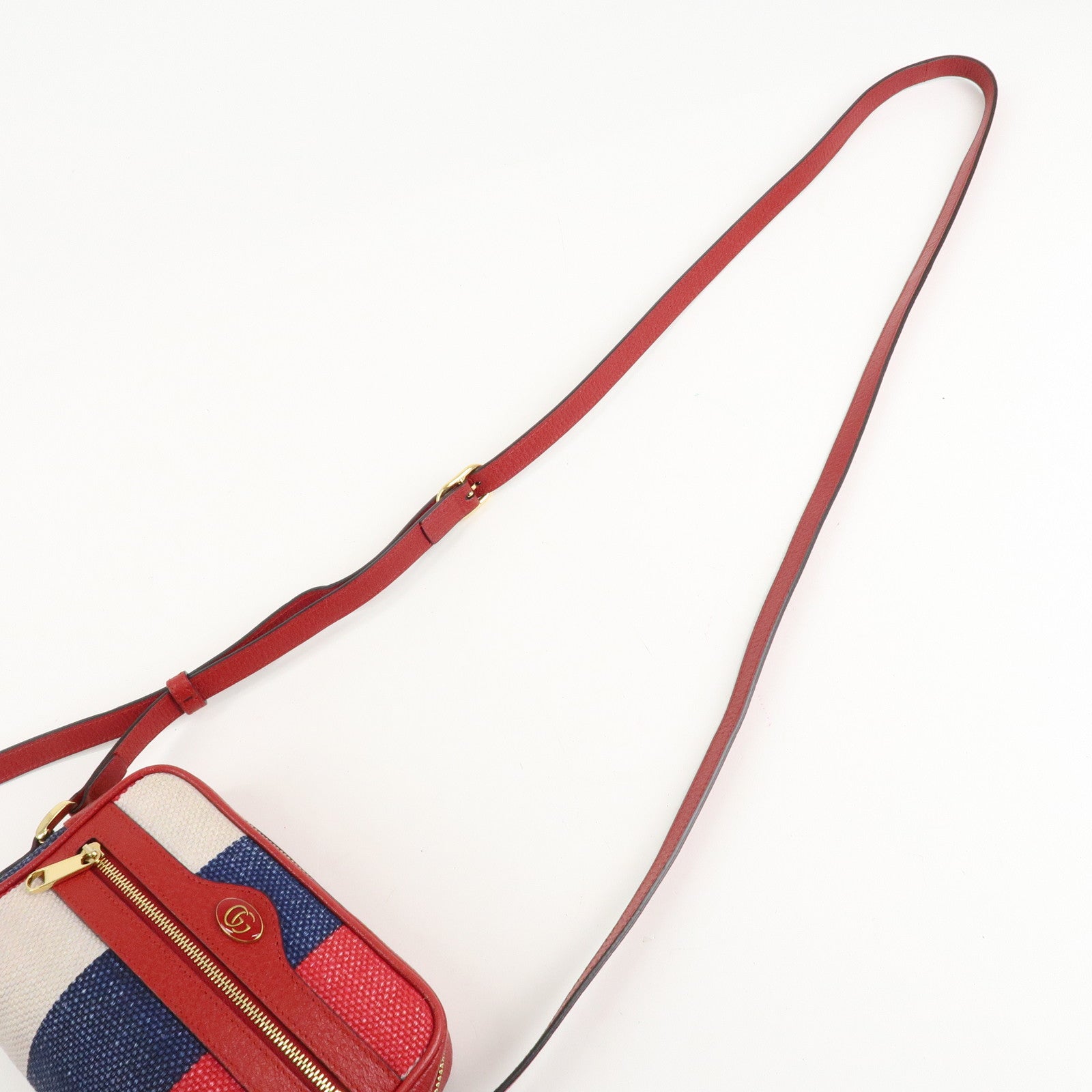 GUCCI Ophidia GG Supreme Mini Shoulder Bag Red 517350