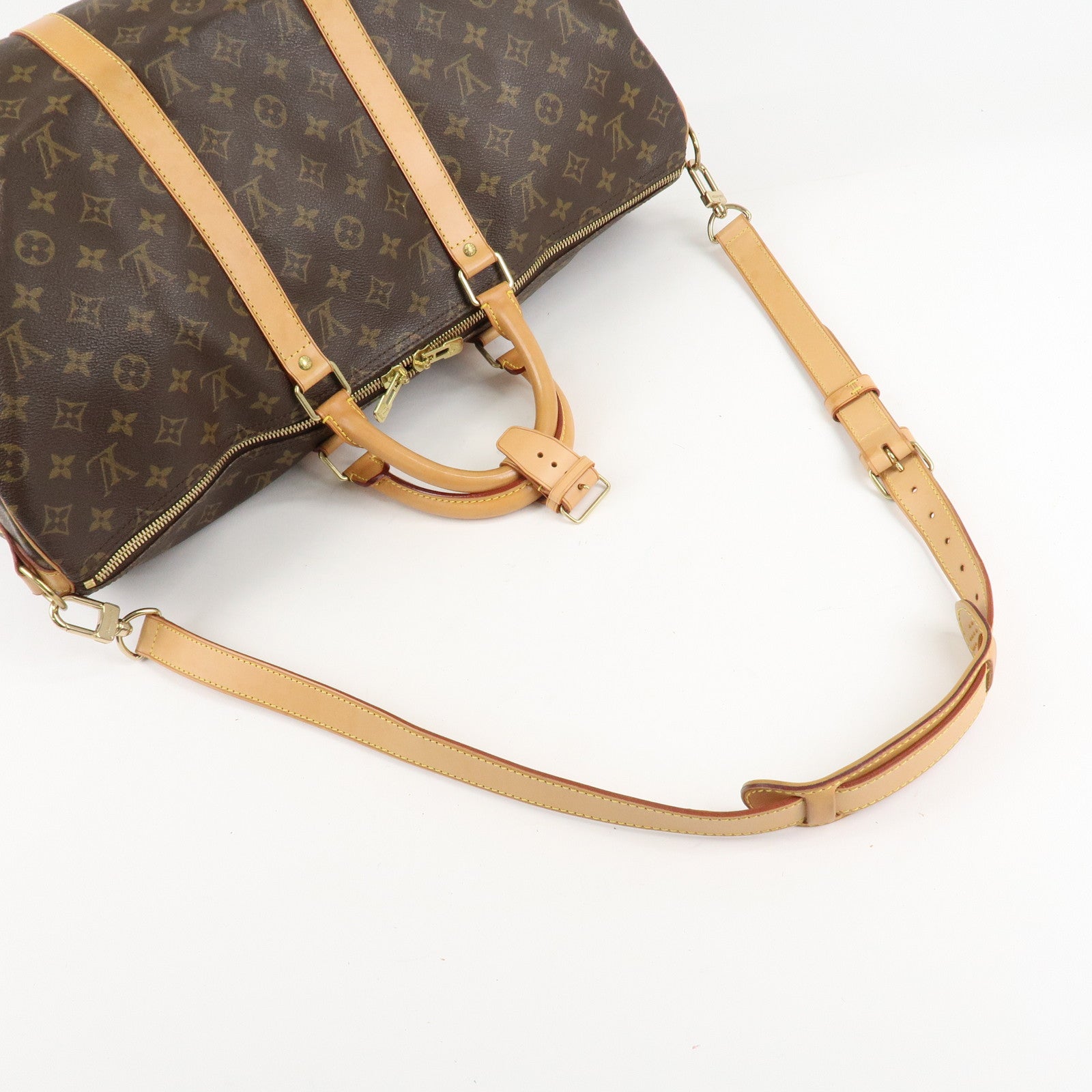 Louis Vuitton Monogram Keep All Bandouliere 50 Boston Bag M41416